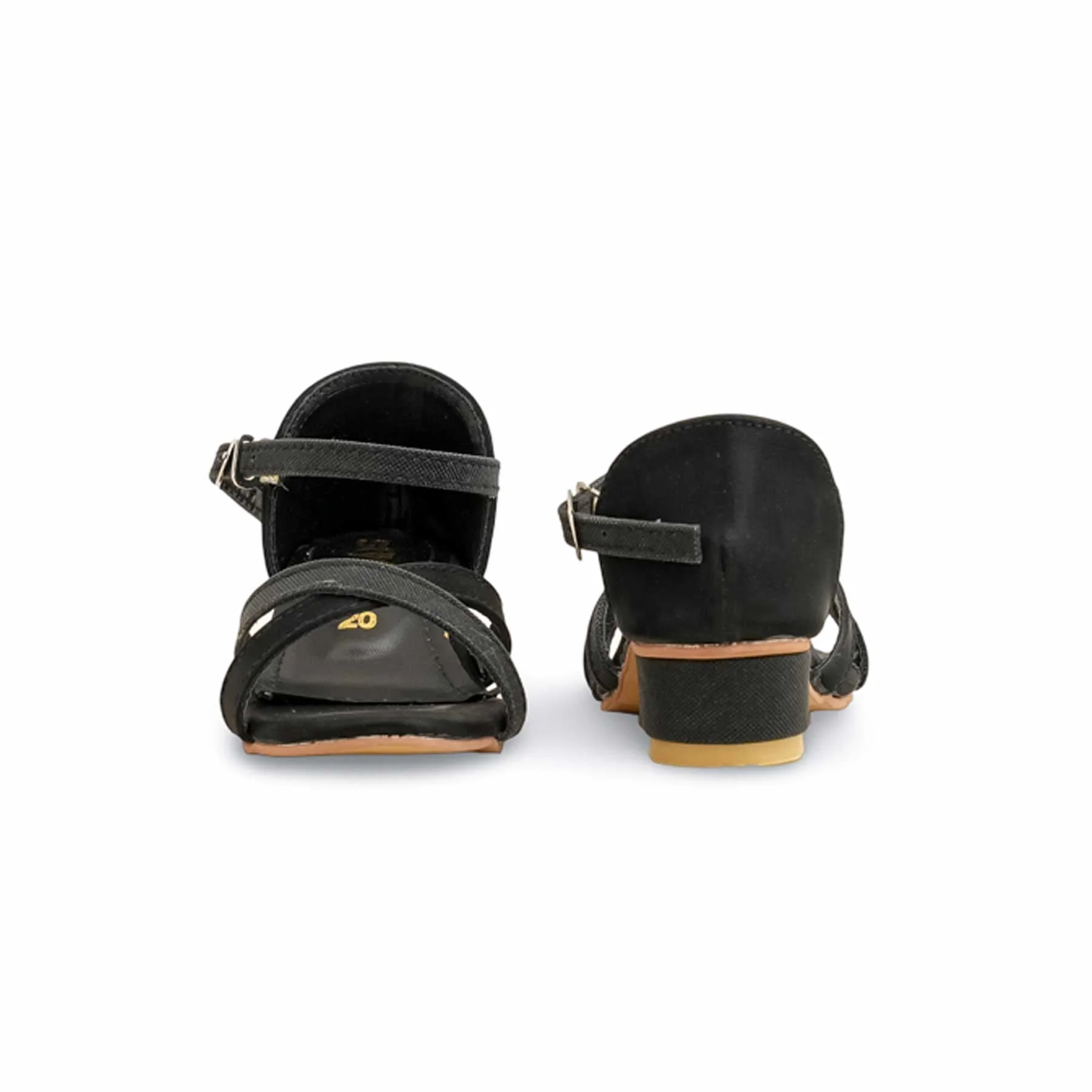Girls Black Fancy Sandal KD5616 - Image 4