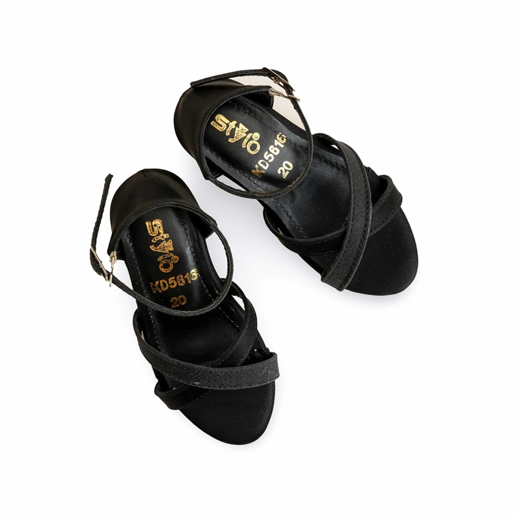 Girls Black Fancy Sandal KD5616 - Image 5