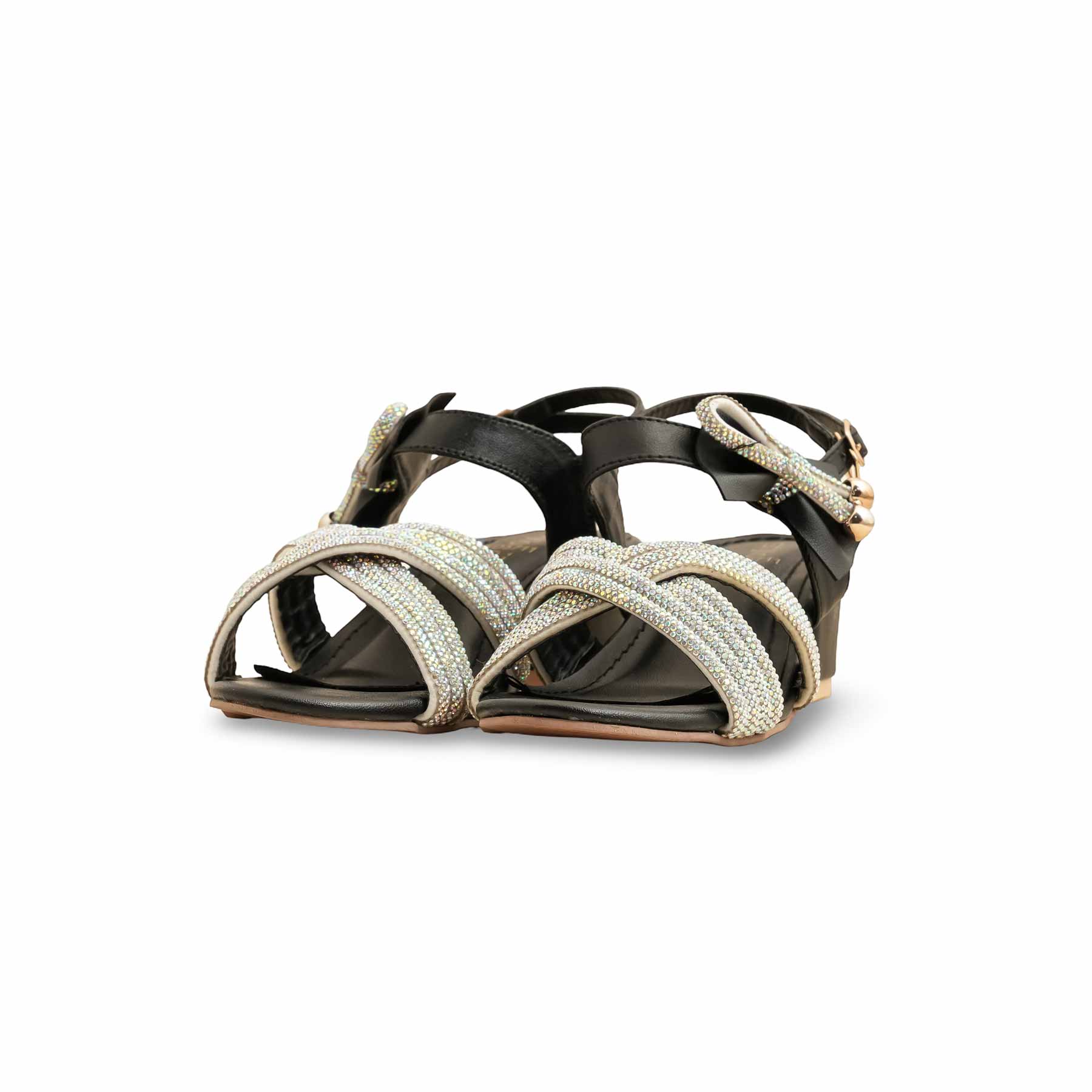 Girls Black Fancy Sandal KD5711 - Image 3