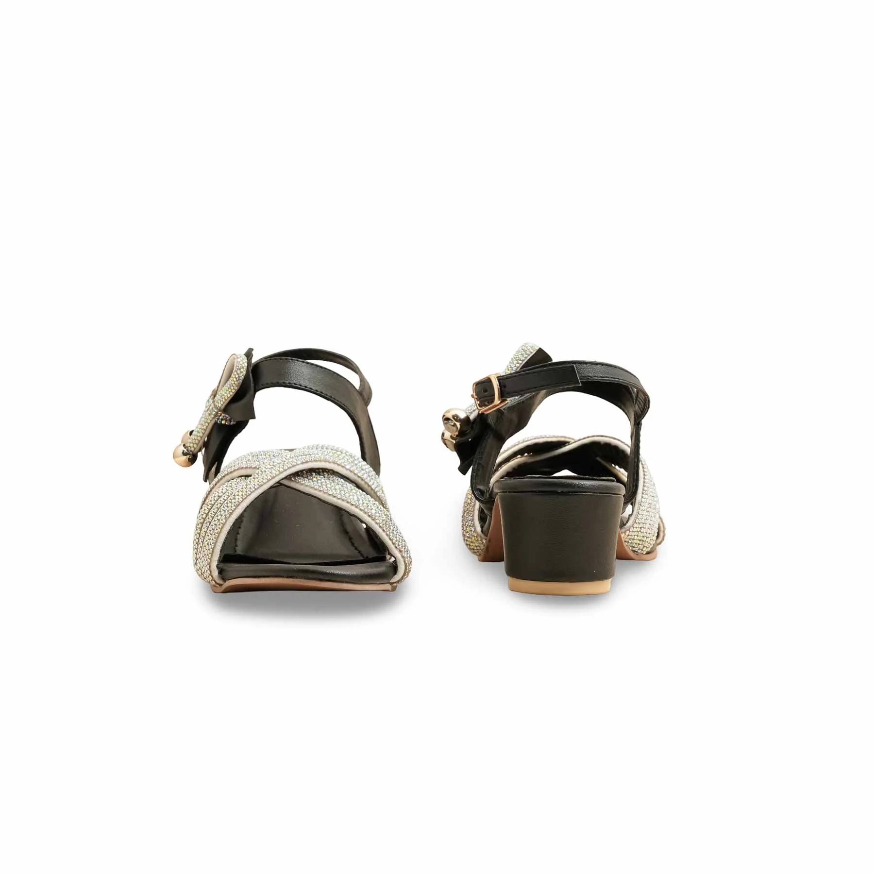Girls Black Fancy Sandal KD5711 - Image 4