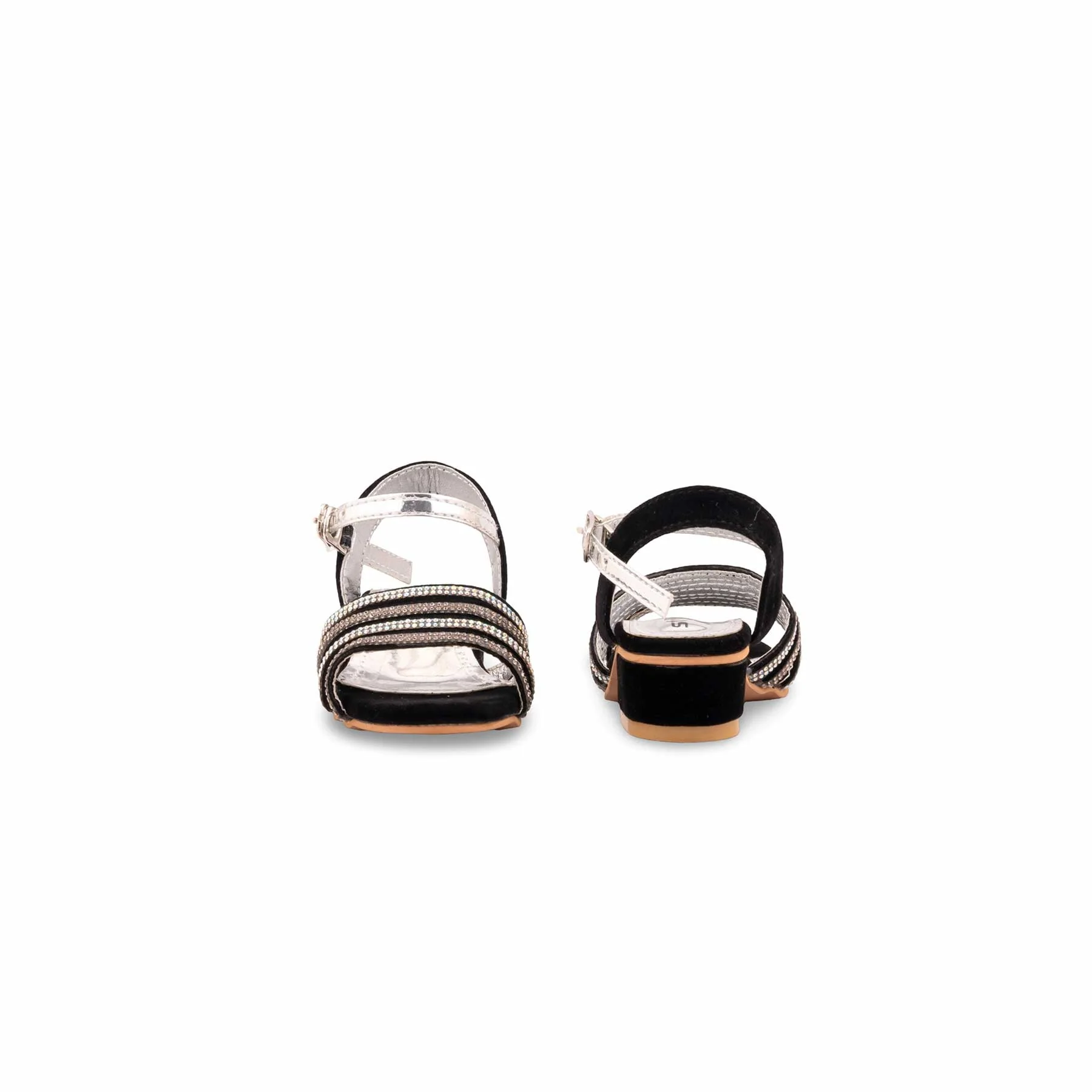 Girls Black Fancy Sandal KD5829 - Image 4