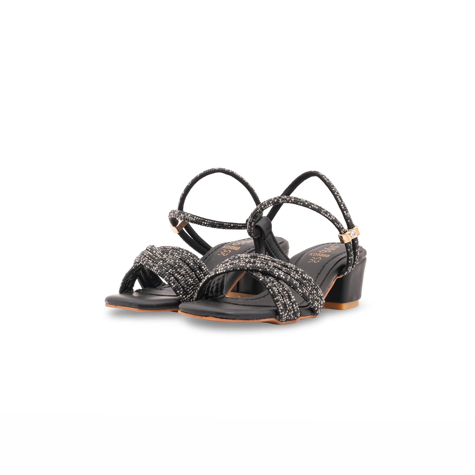Girls Black Fancy Sandal KD5868 - Image 3