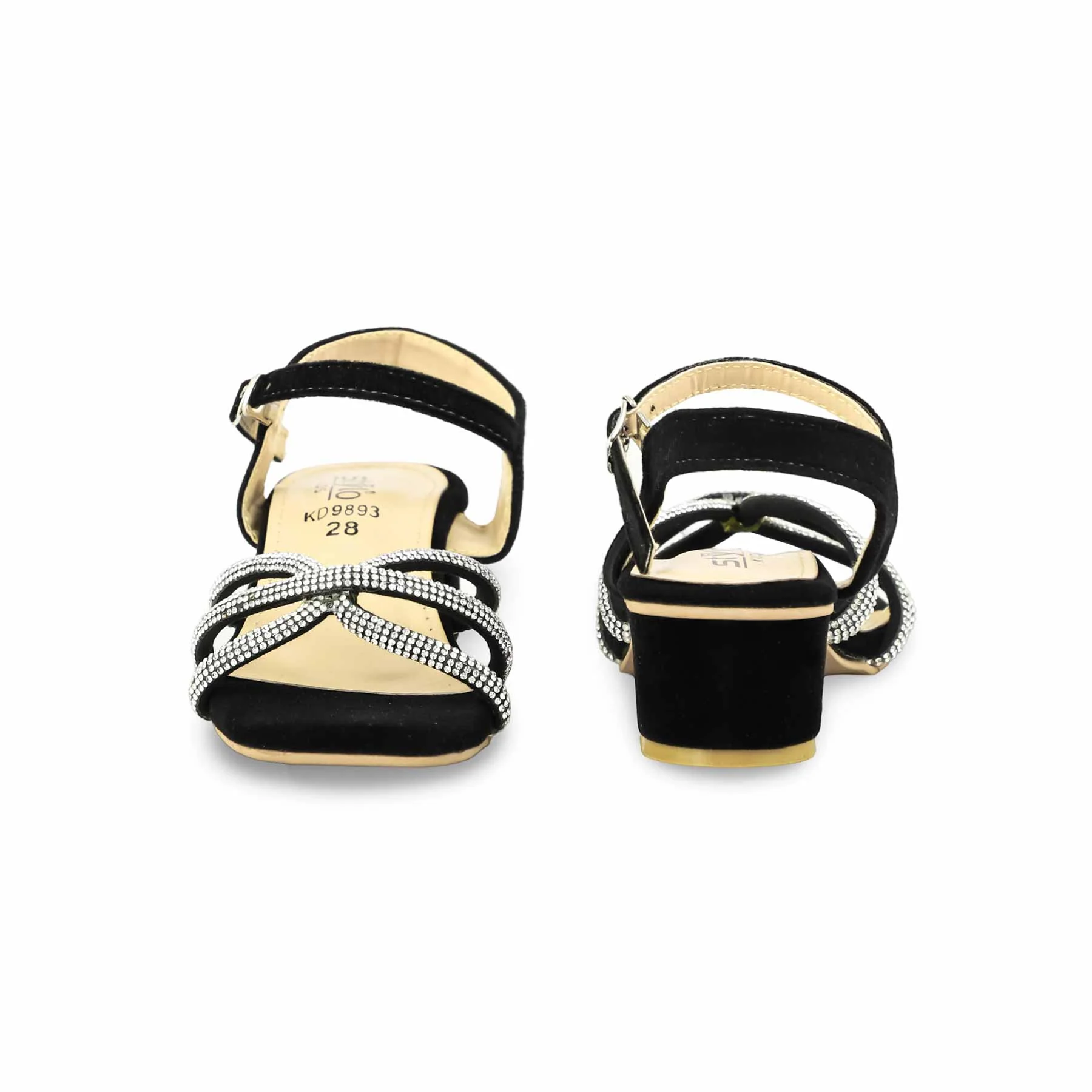 Girls Black Fancy Sandal KD9893 - Image 4