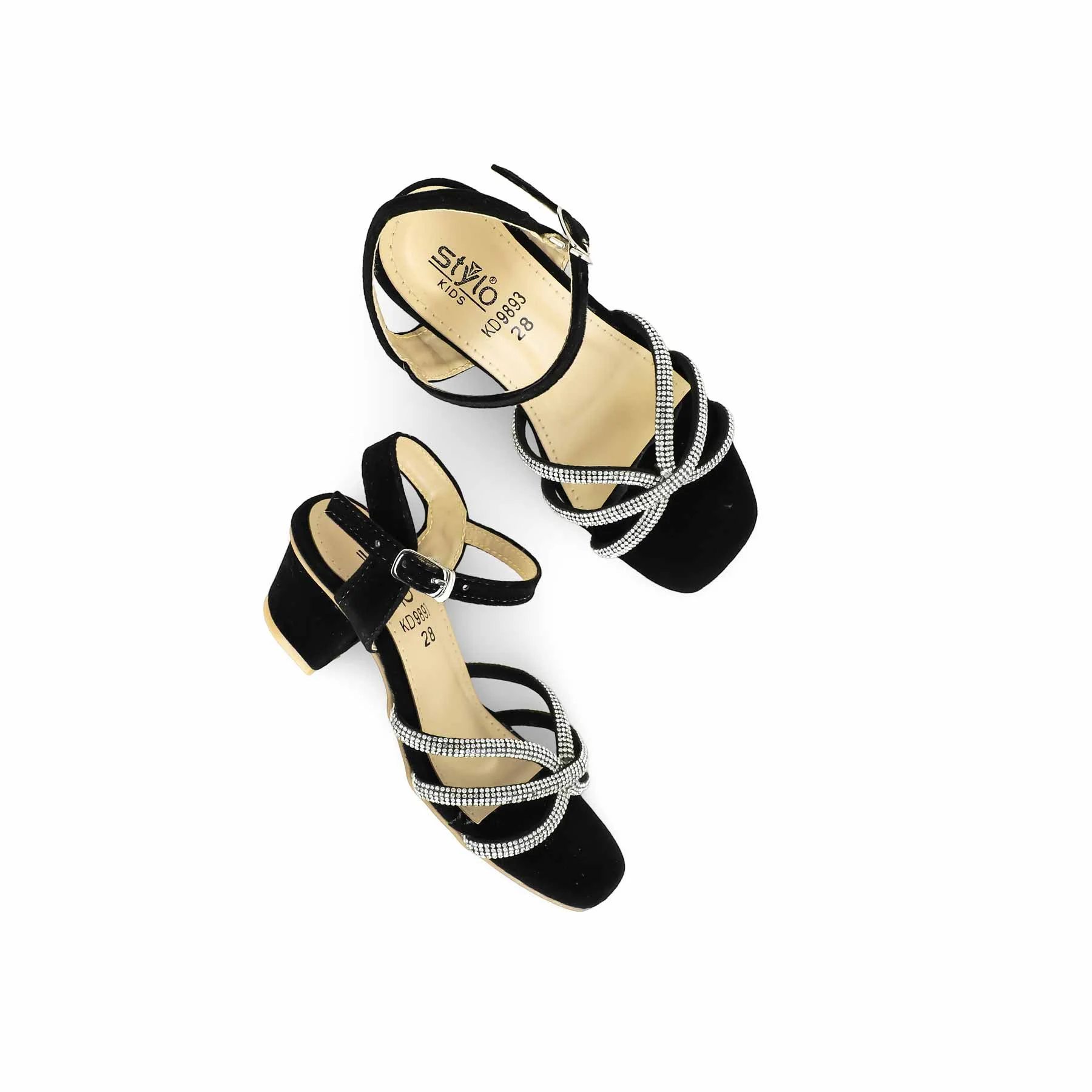 Girls Black Fancy Sandal KD9893 - Image 5