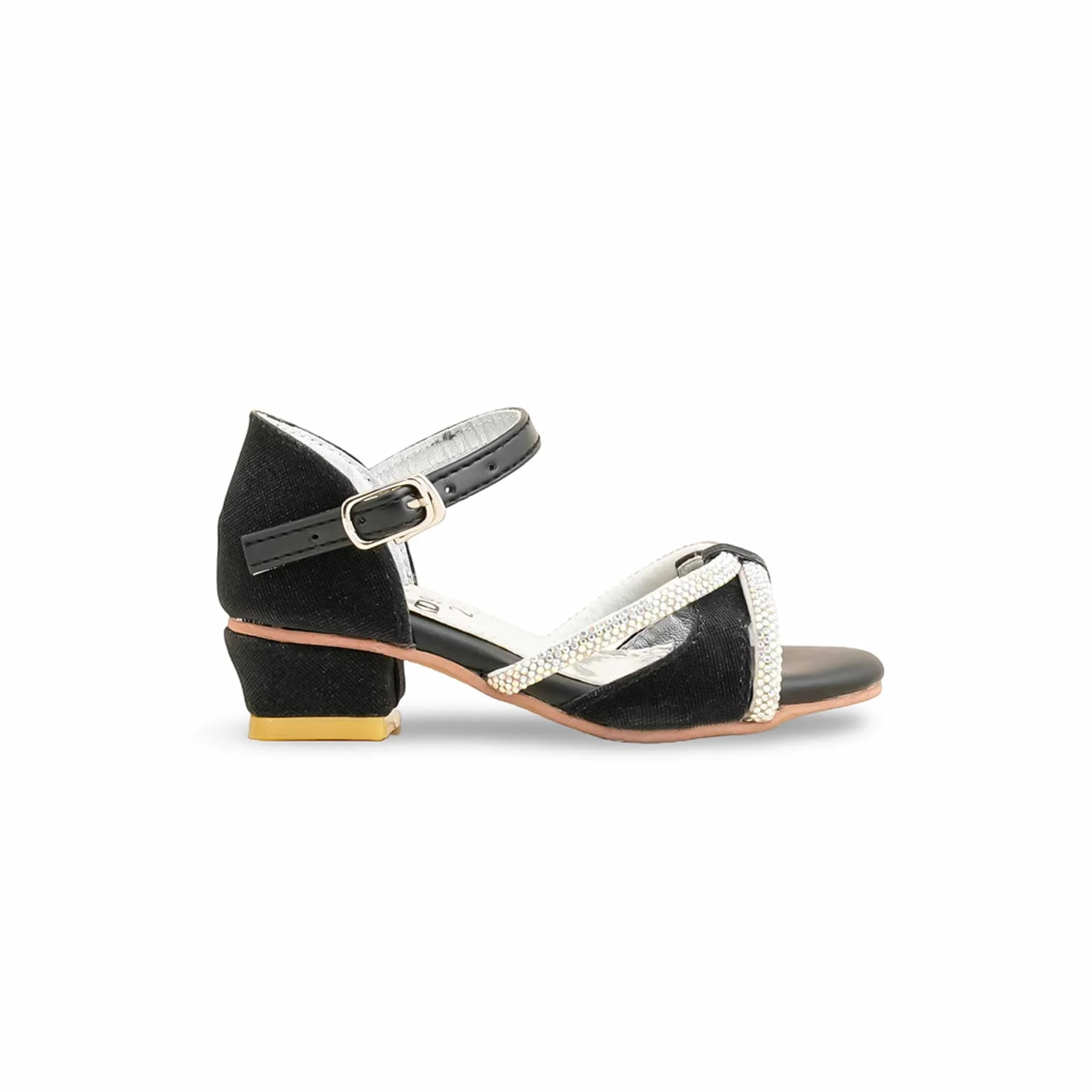 Girls Black Fancy Sandal KD9914 - Image 2