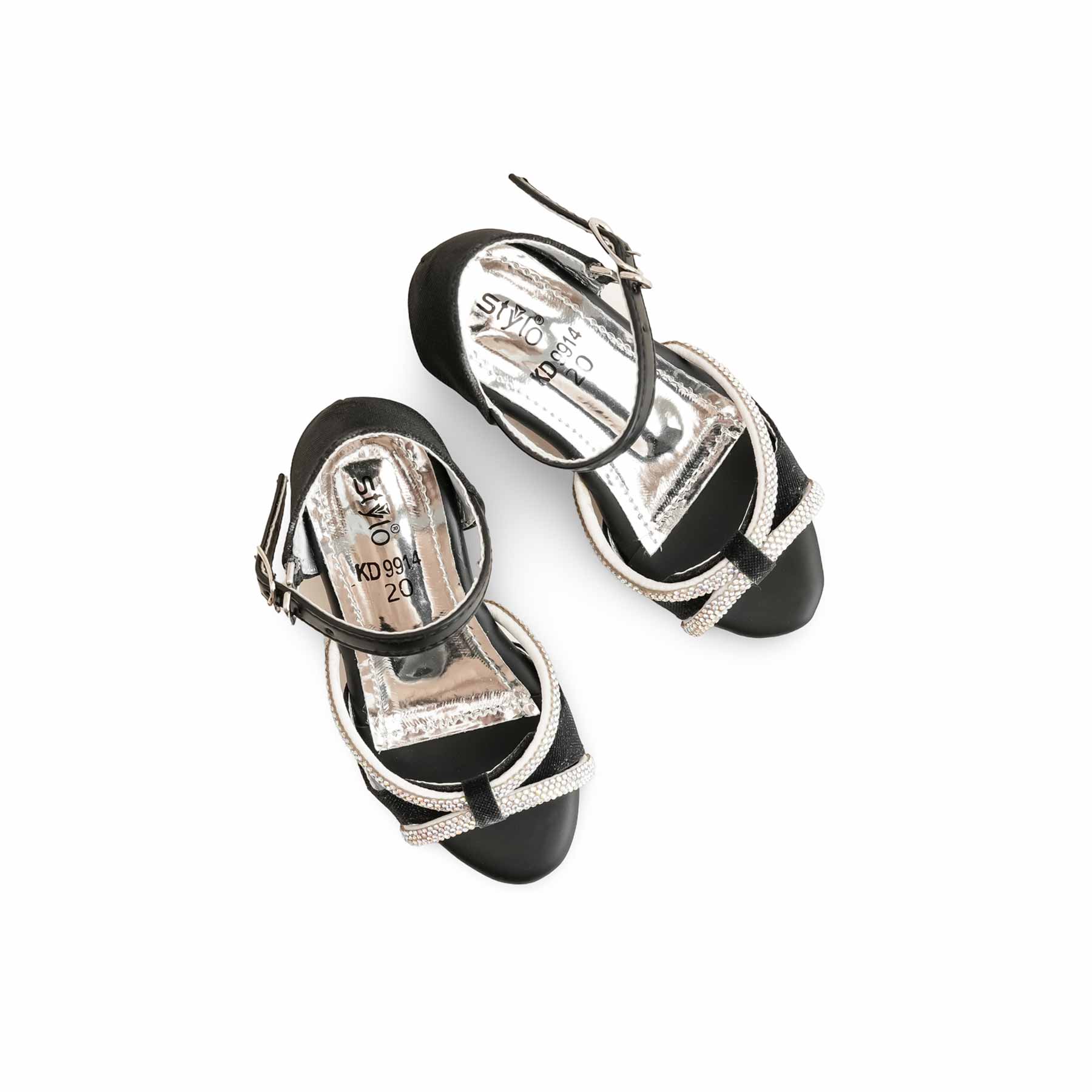 Girls Black Fancy Sandal KD9914 - Image 5