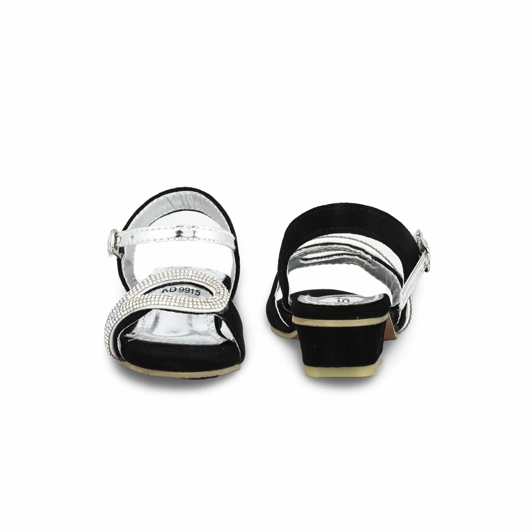 Girls Black Fancy Sandal KD9915 - Image 4