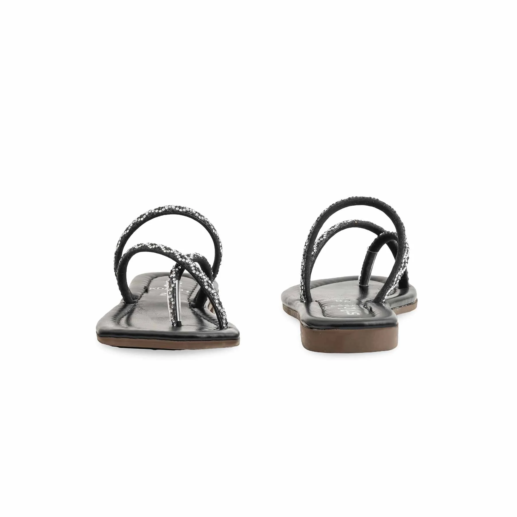 Girls Black Fancy Slipper KD5531 - Image 4