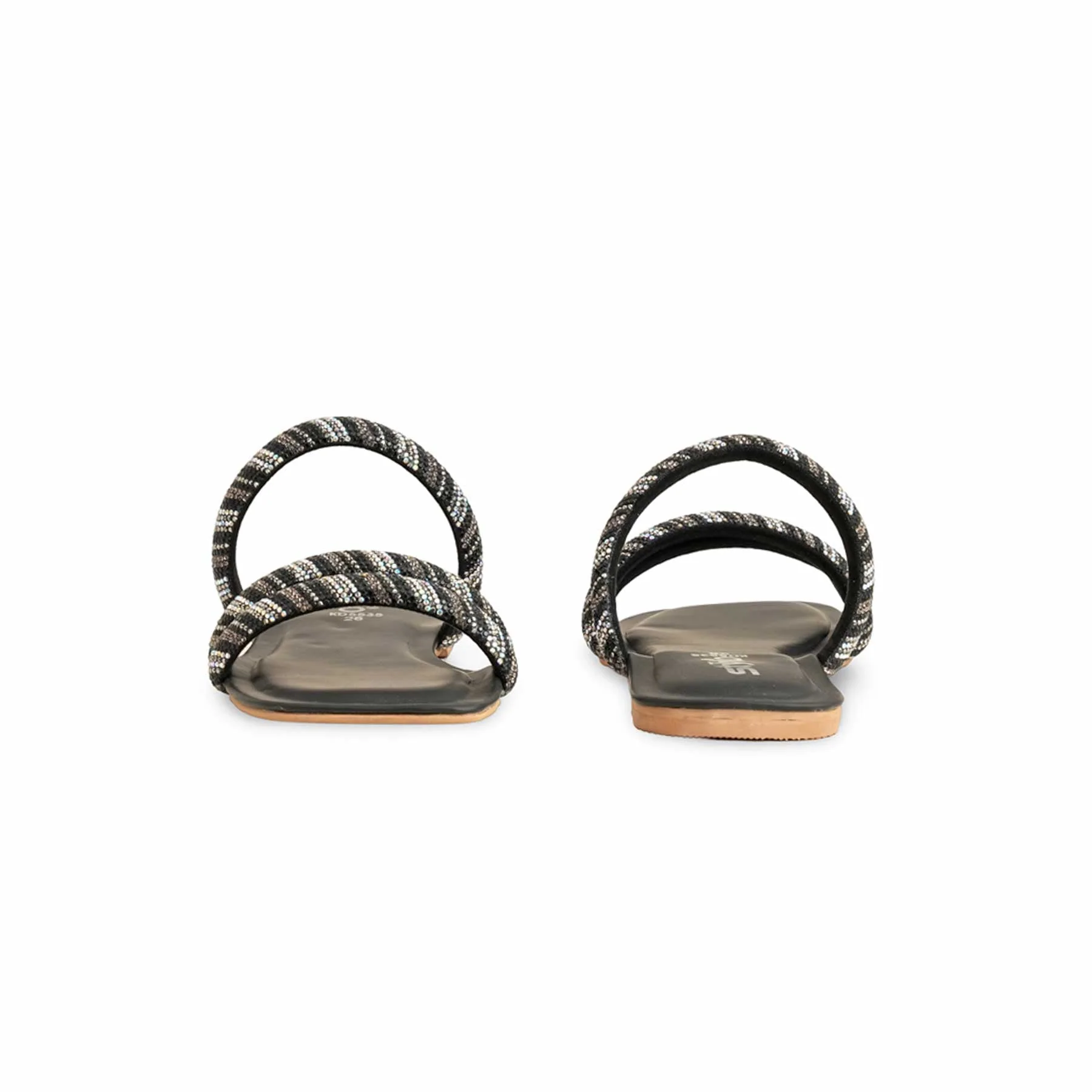 Girls Black Fancy Slipper KD5535 - Image 4