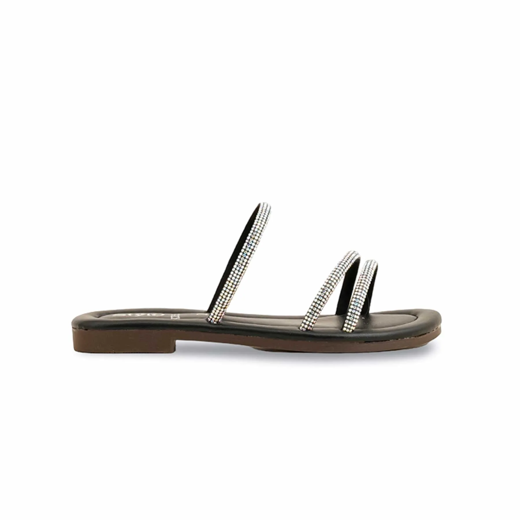 Girls Black Fancy Slipper KD5577 - Image 2