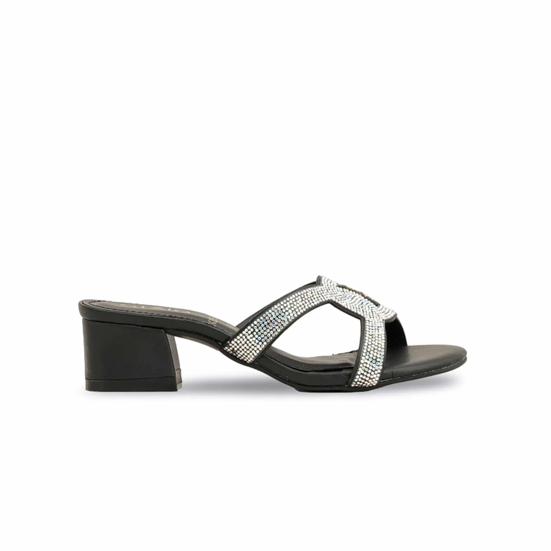 Girls Black Fancy Slipper KD5668 - Image 2