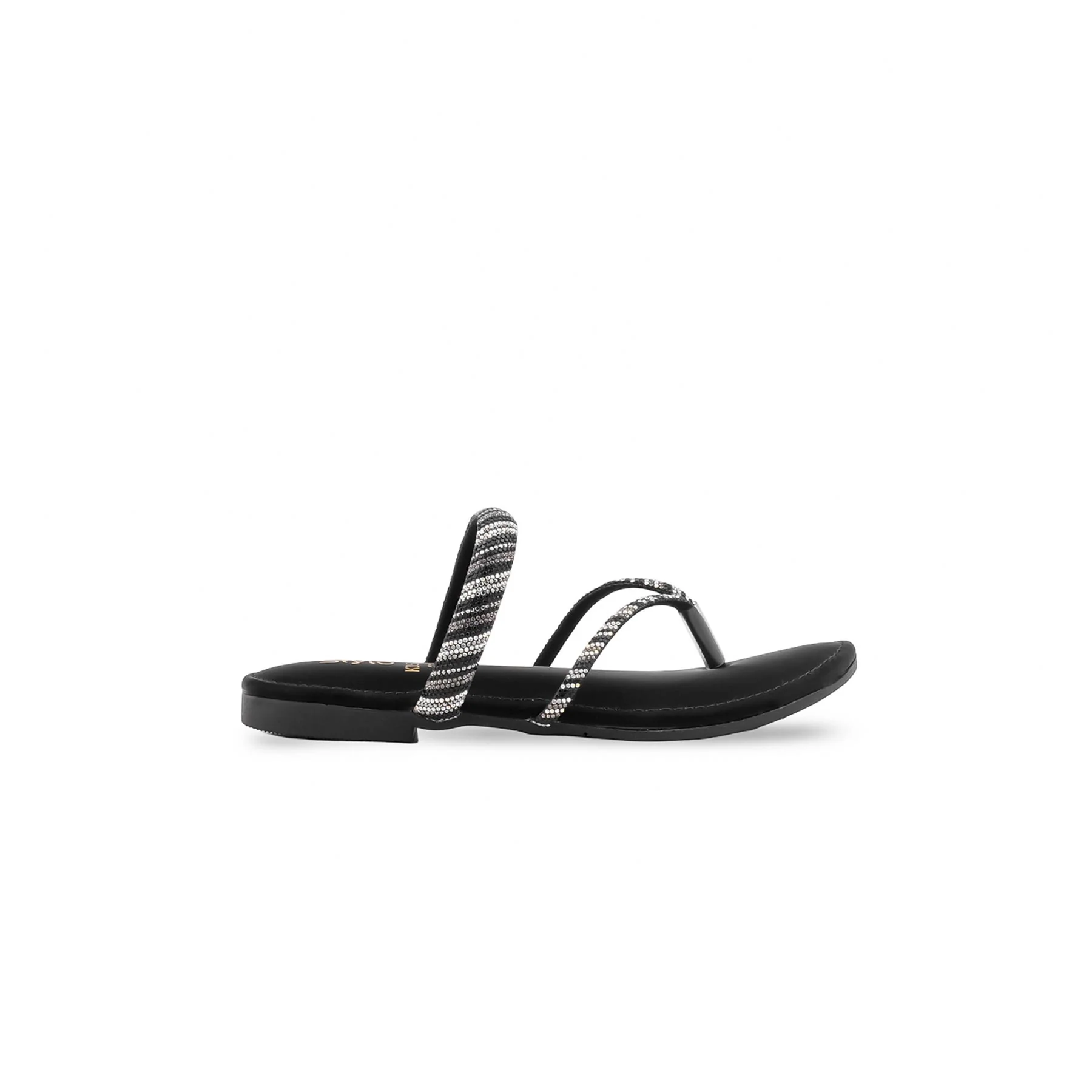 Girls Black Fancy Slipper KD5887 - Image 2