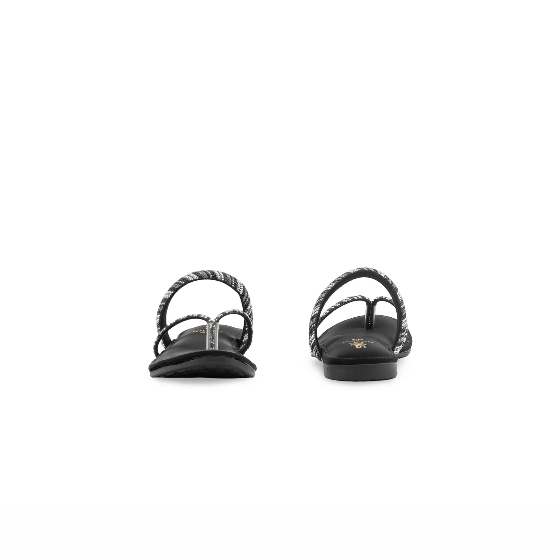 Girls Black Fancy Slipper KD5887 - Image 3