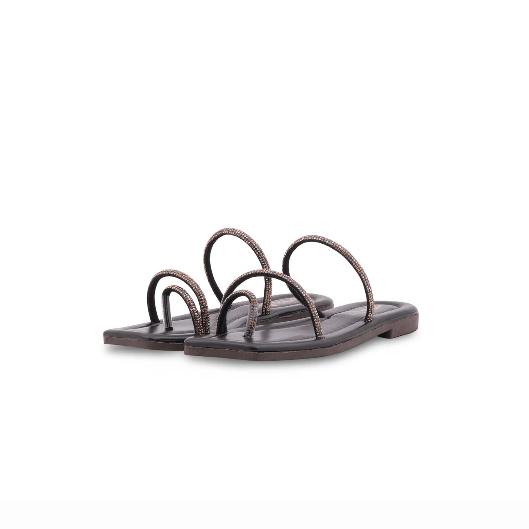 Girls Black Fancy Slipper KD5918 - Image 3