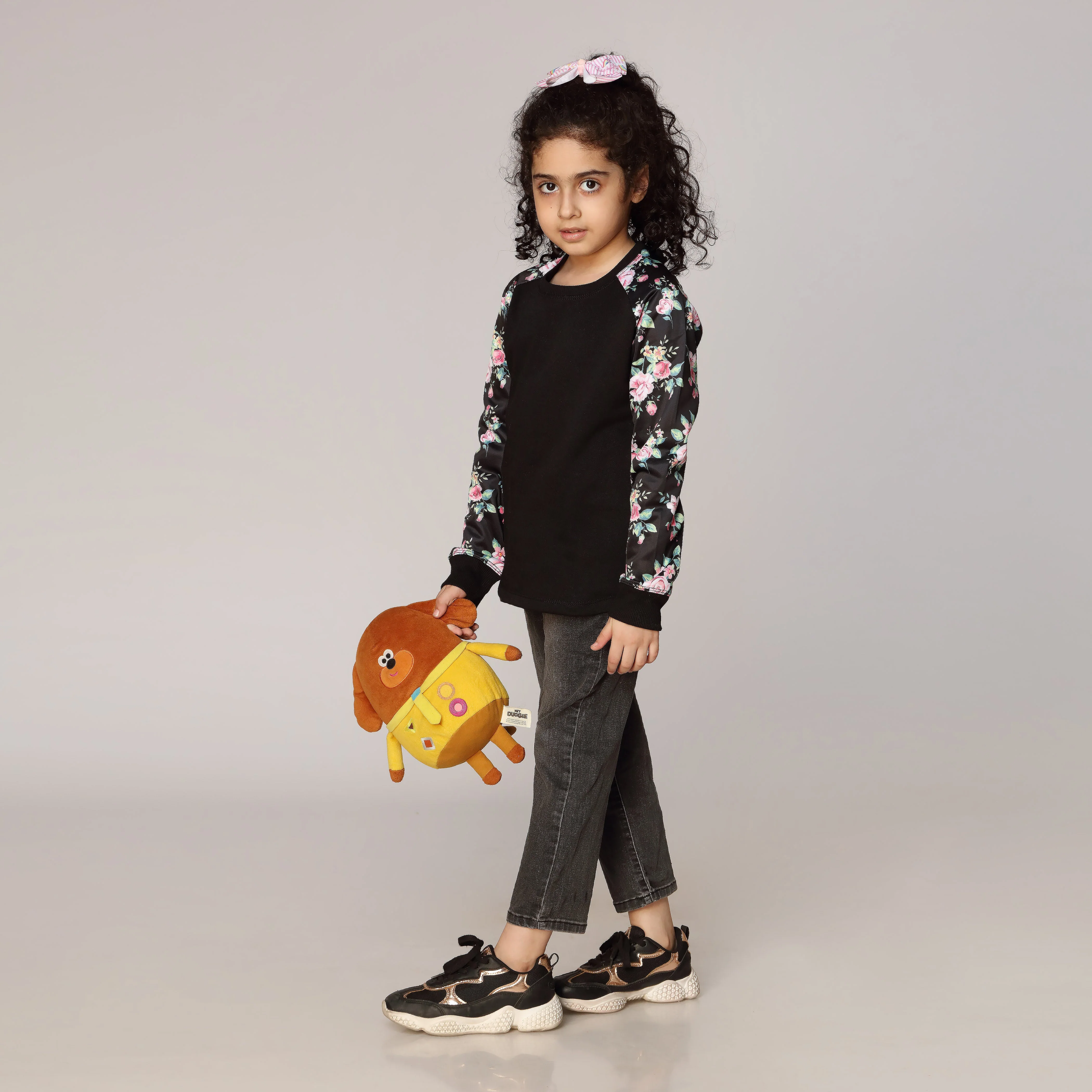 Girls Black Fleece Sweat Shirt PW2850 - Image 2