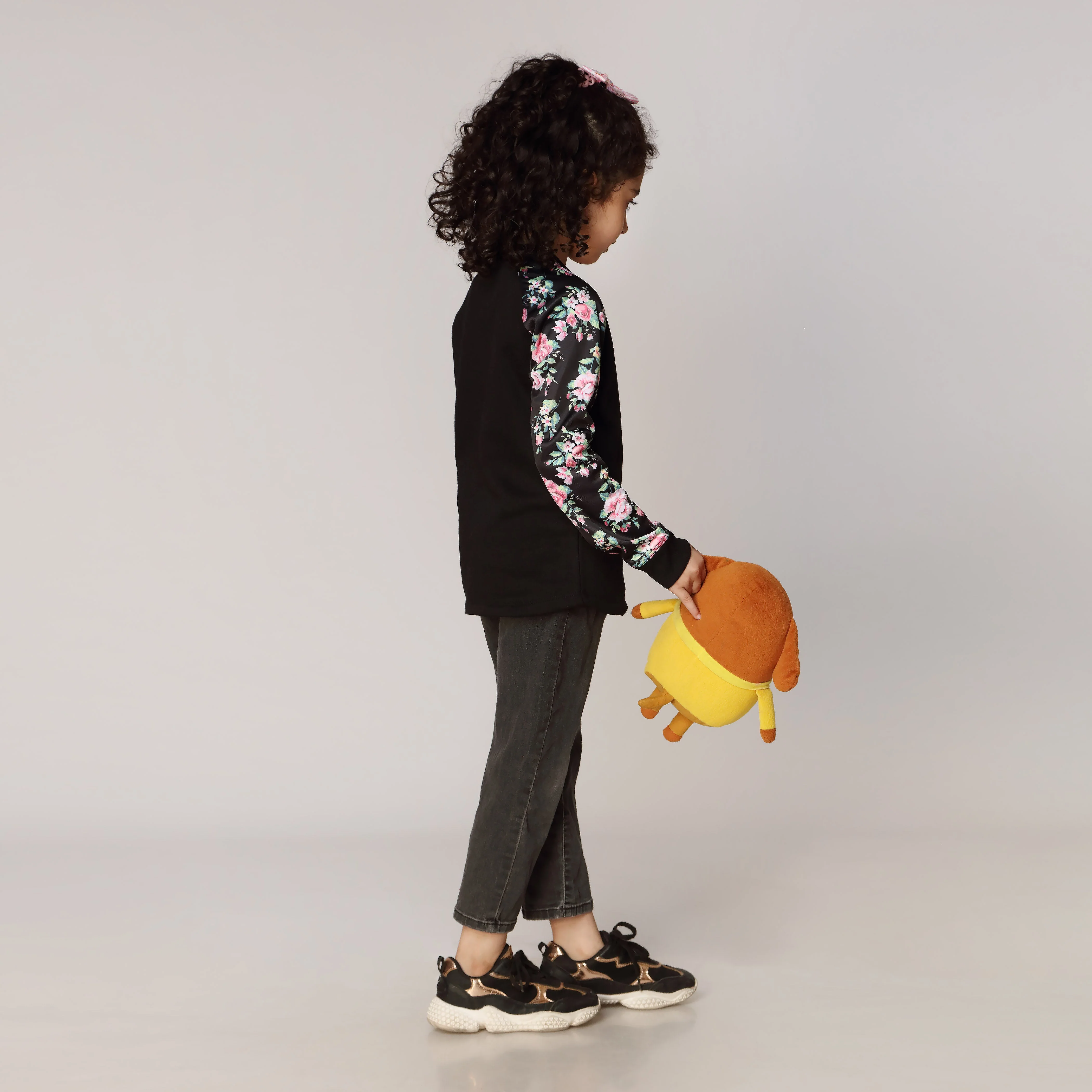 Girls Black Fleece Sweat Shirt PW2850 - Image 3