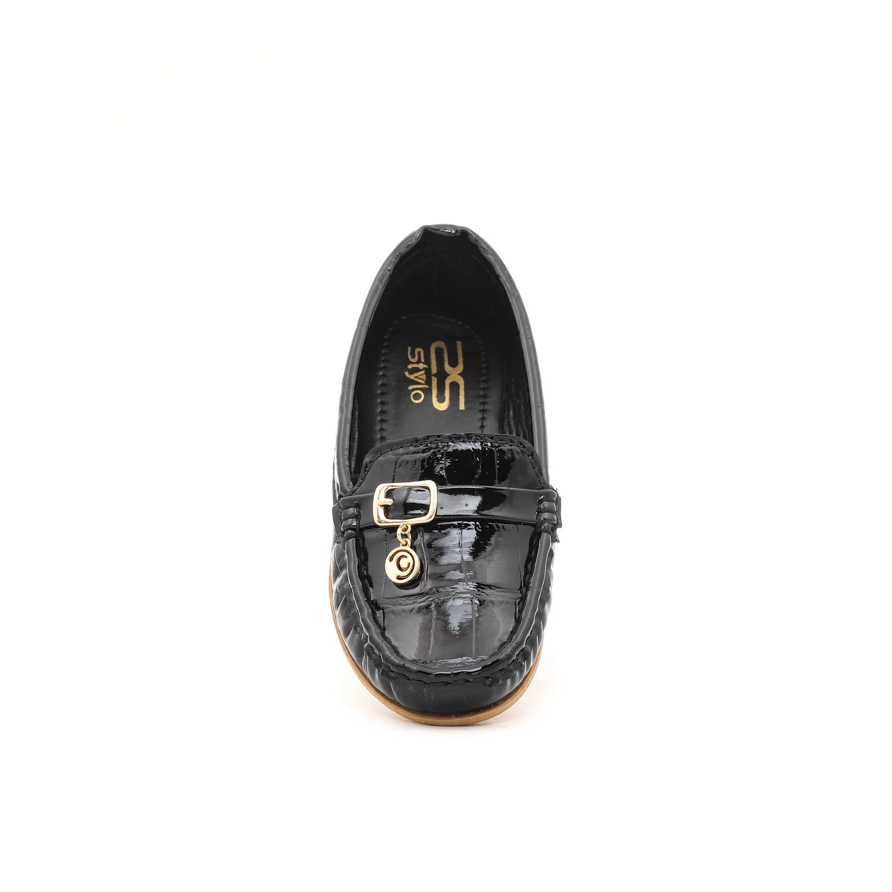 Girls Black Formal Moccasin KD0383 - Image 3
