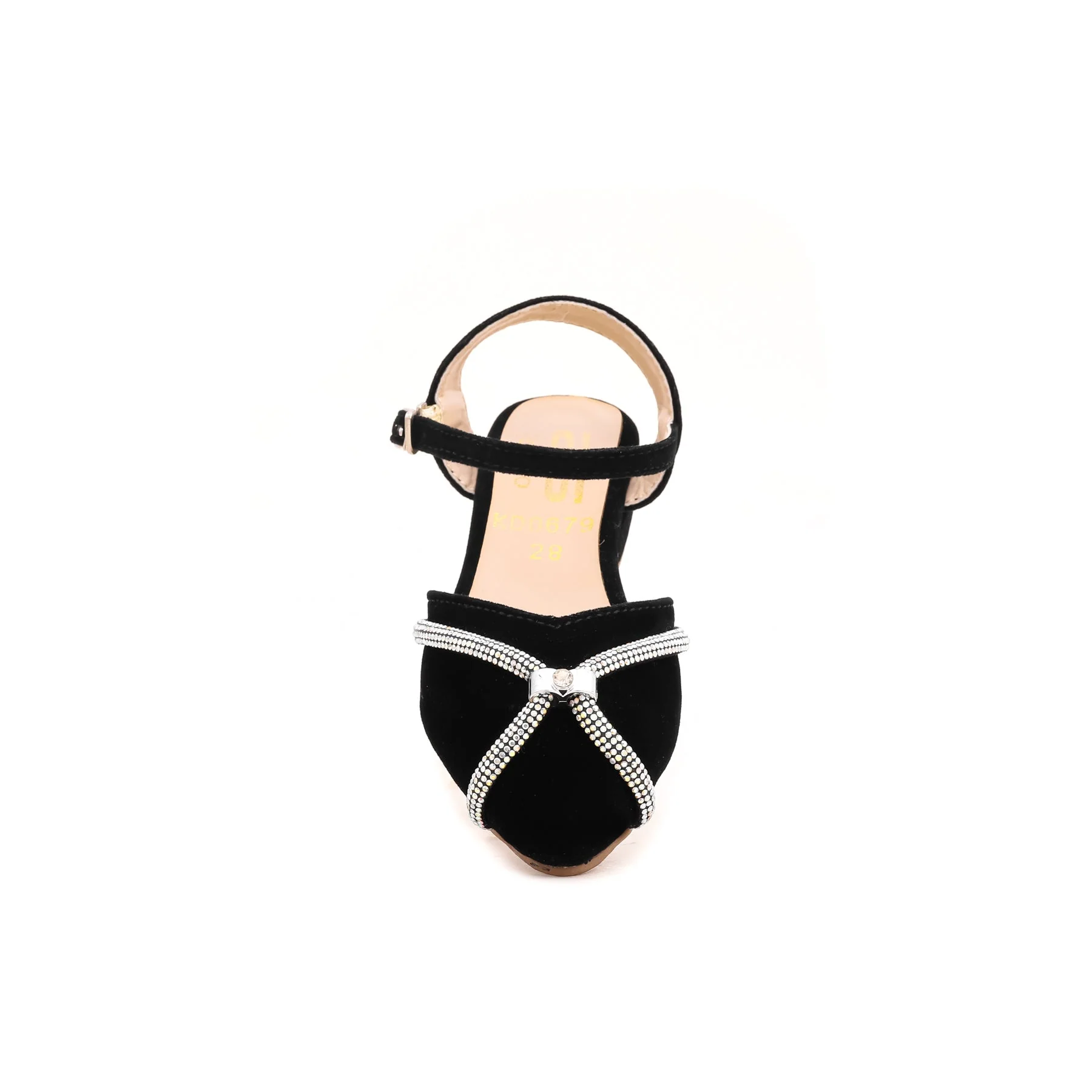 Girls Black Formal Pumps KD0679 - Image 3