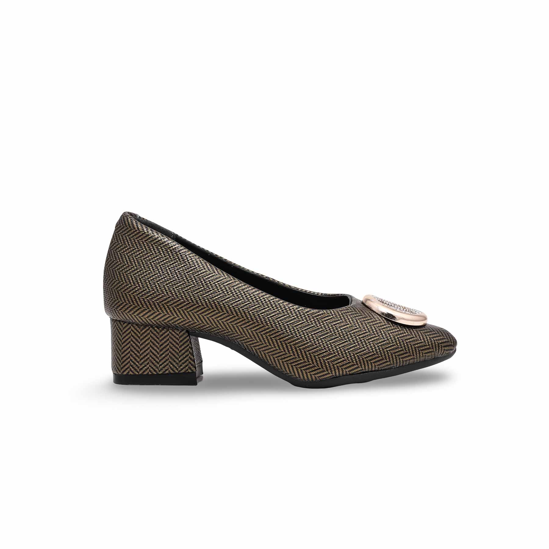 Girls Black Formal Pumps KD0919 - Image 2