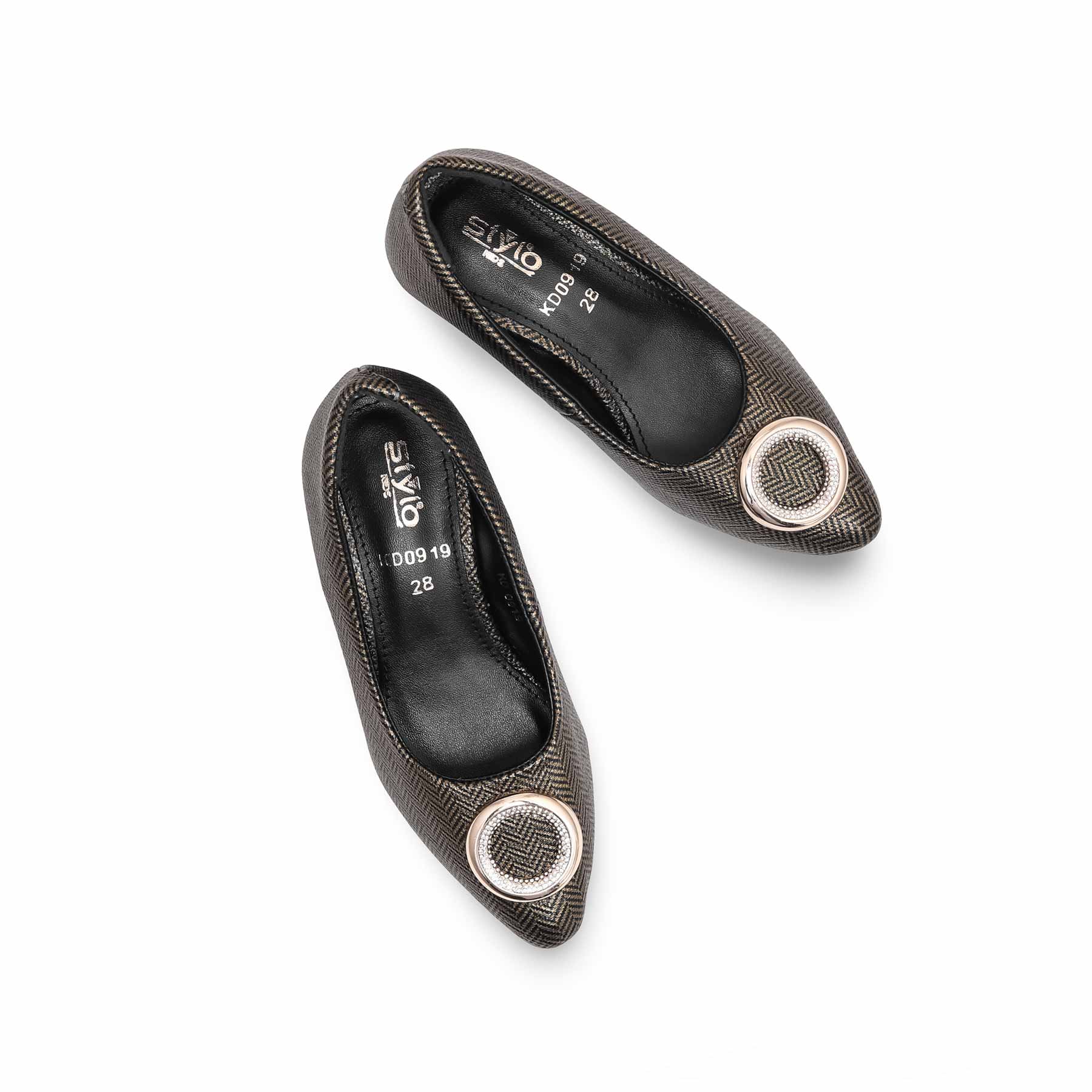 Girls Black Formal Pumps KD0919 - Image 5