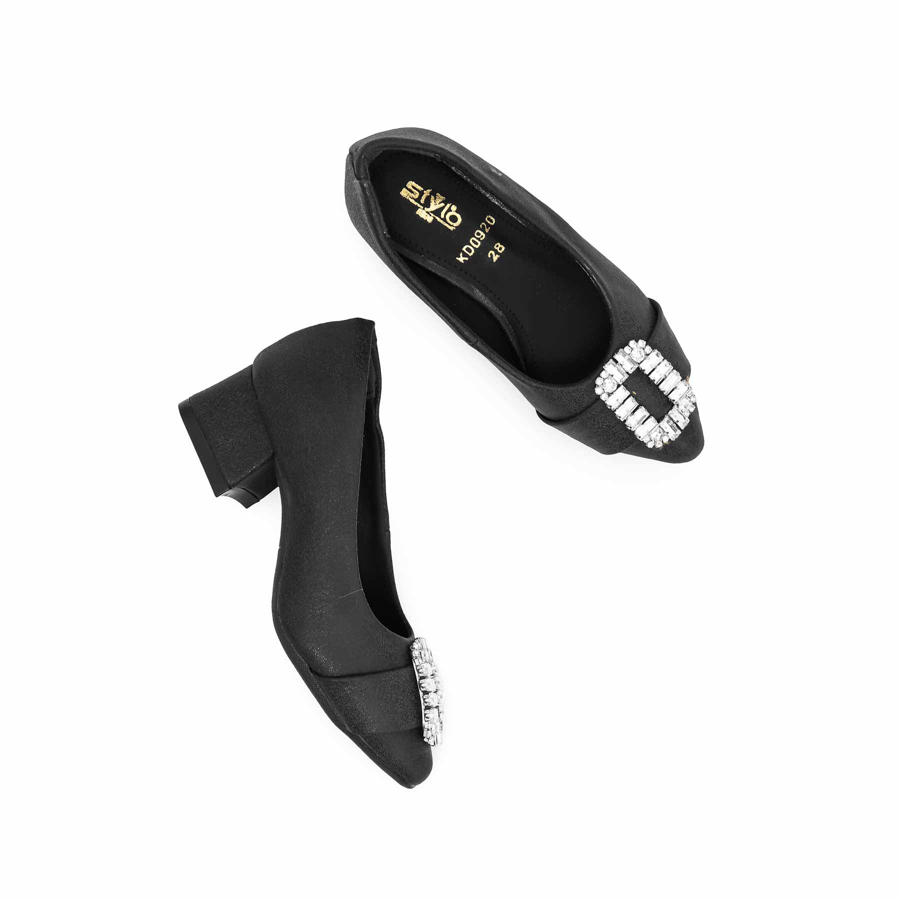 Girls Black Formal Pumps KD0920 - Image 6