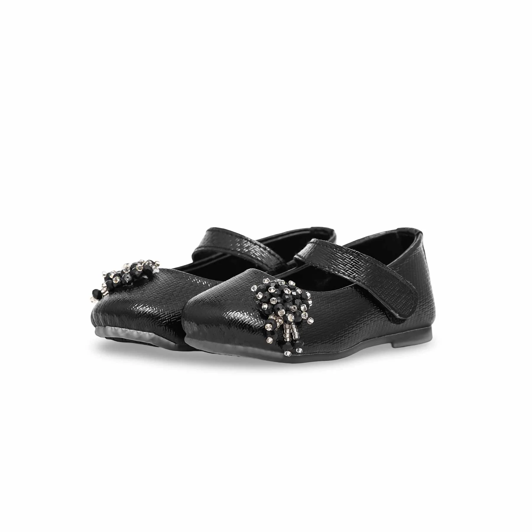 Girls Black Formal Pumps KD0940 - Image 2
