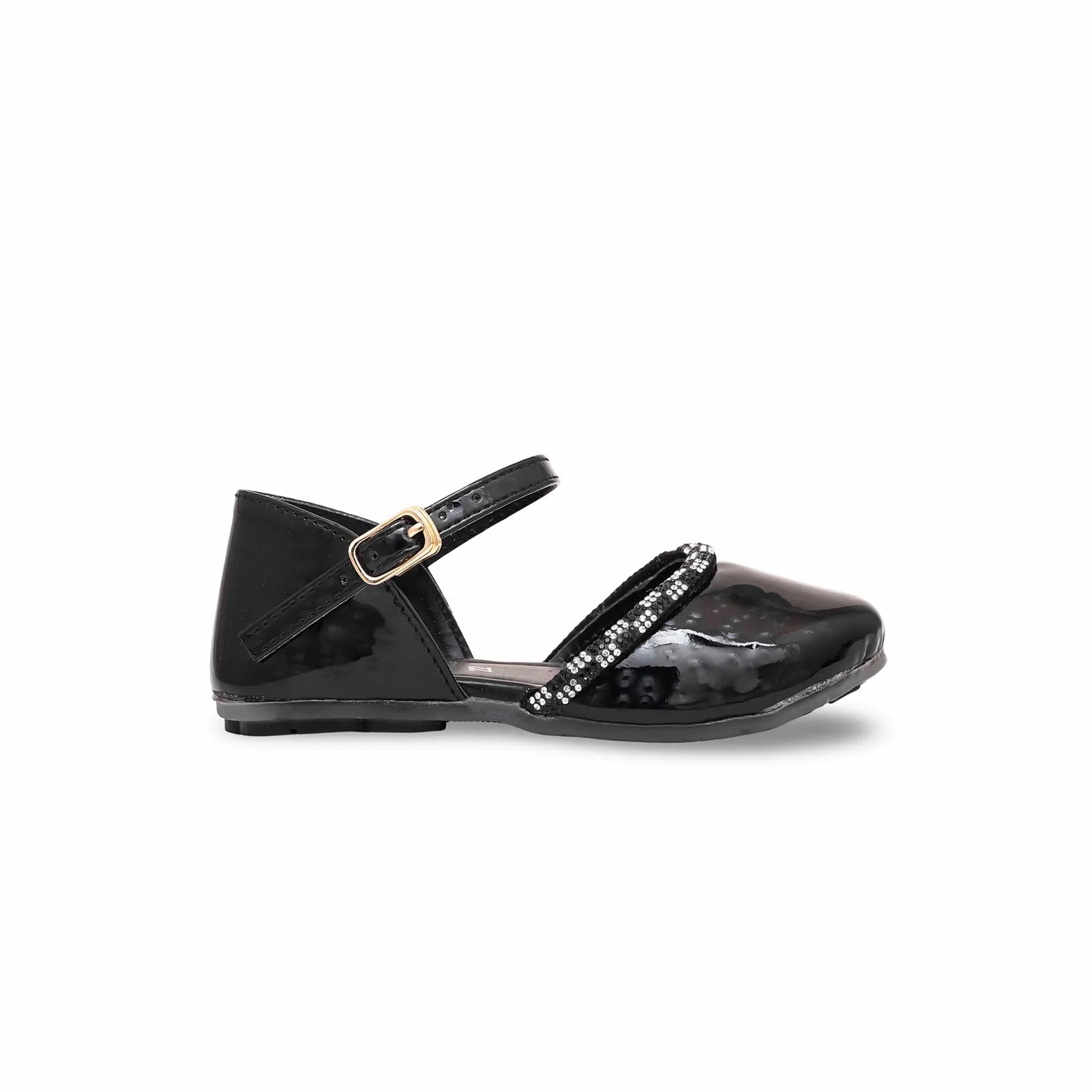 Girls Black Formal Pumps KD0952 - Image 2