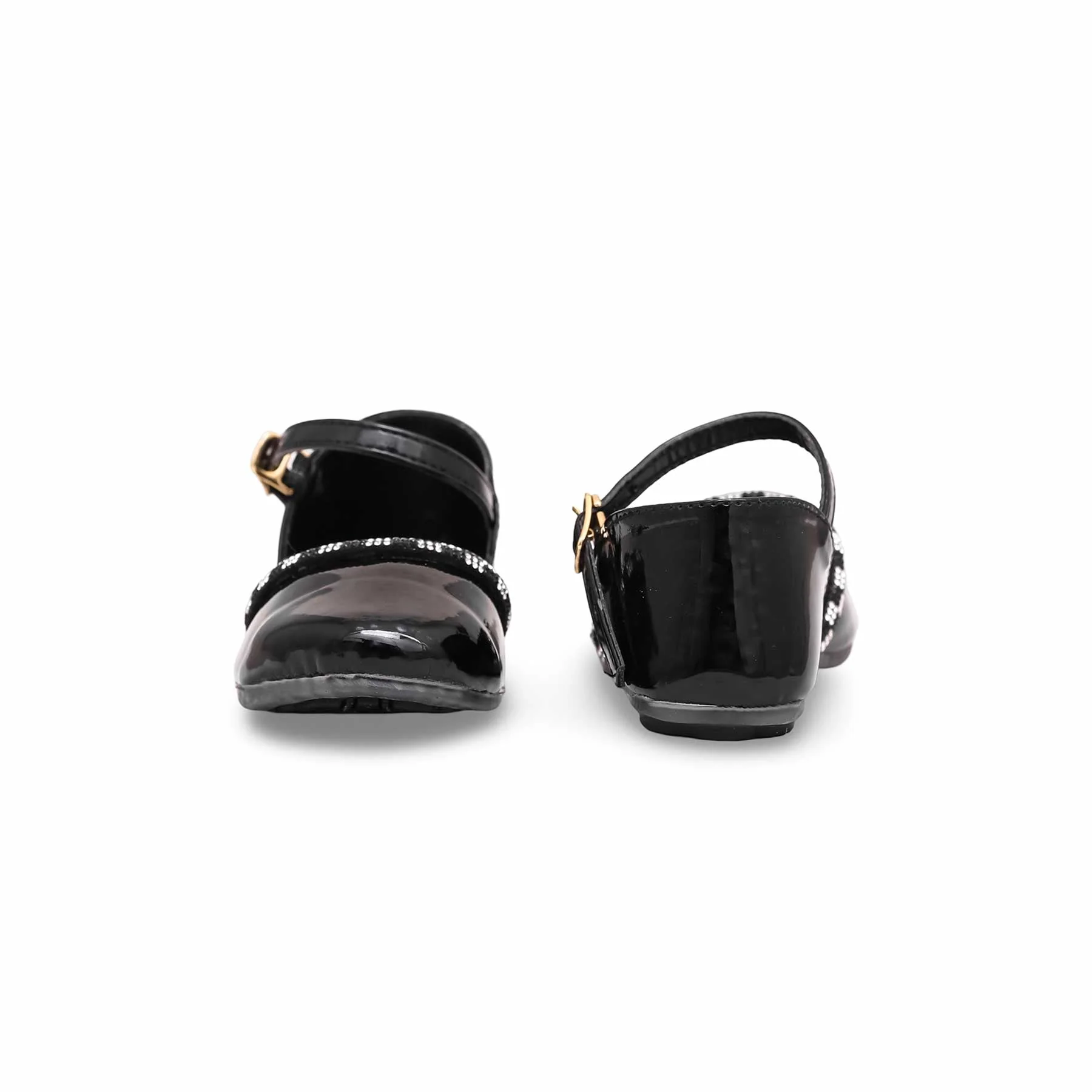 Girls Black Formal Pumps KD0952 - Image 4