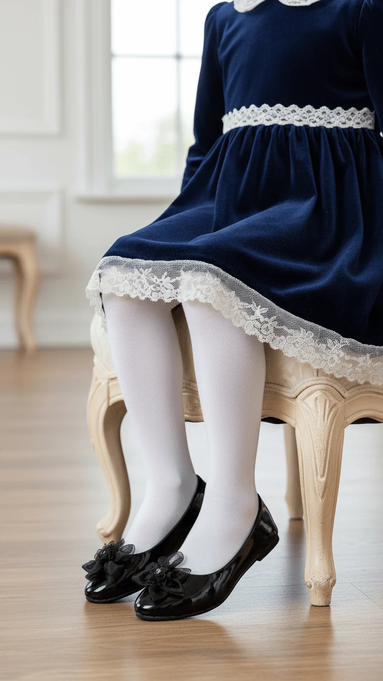 Girls Black Formal Pumps KD2368