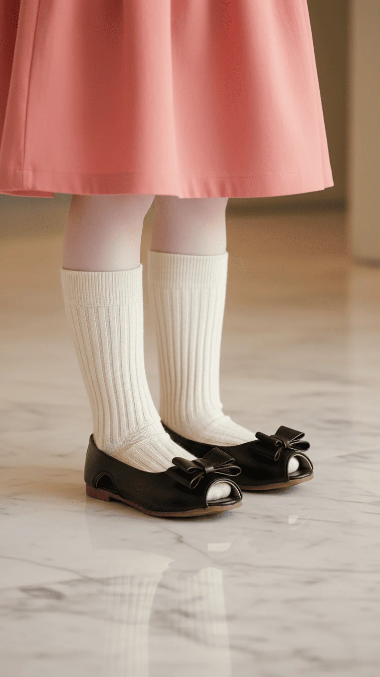 Girls Black Formal Pumps KD2541