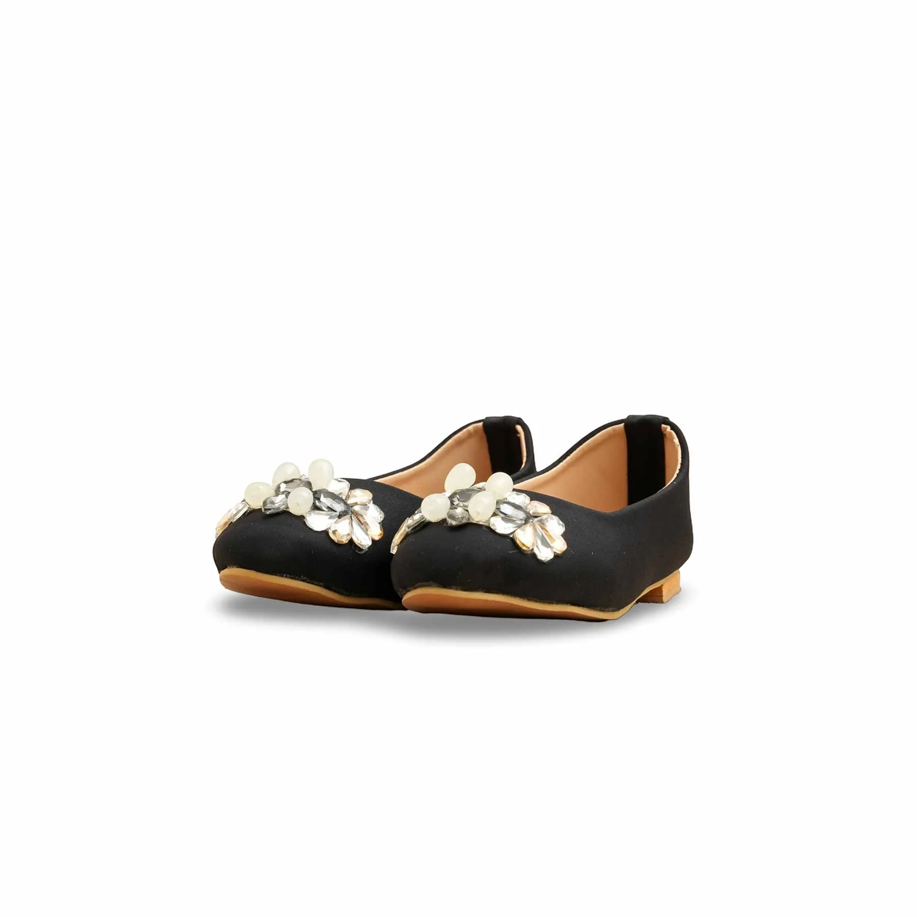 Girls Black Formal Pumps KD2550 - Image 3