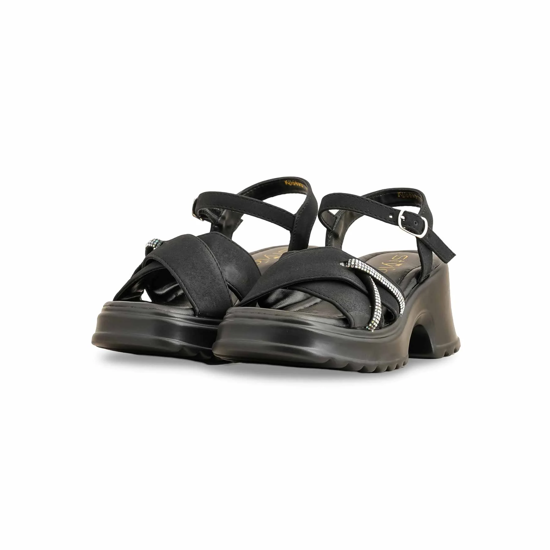 Girls Black Formal Sandal KD5695 - Image 3