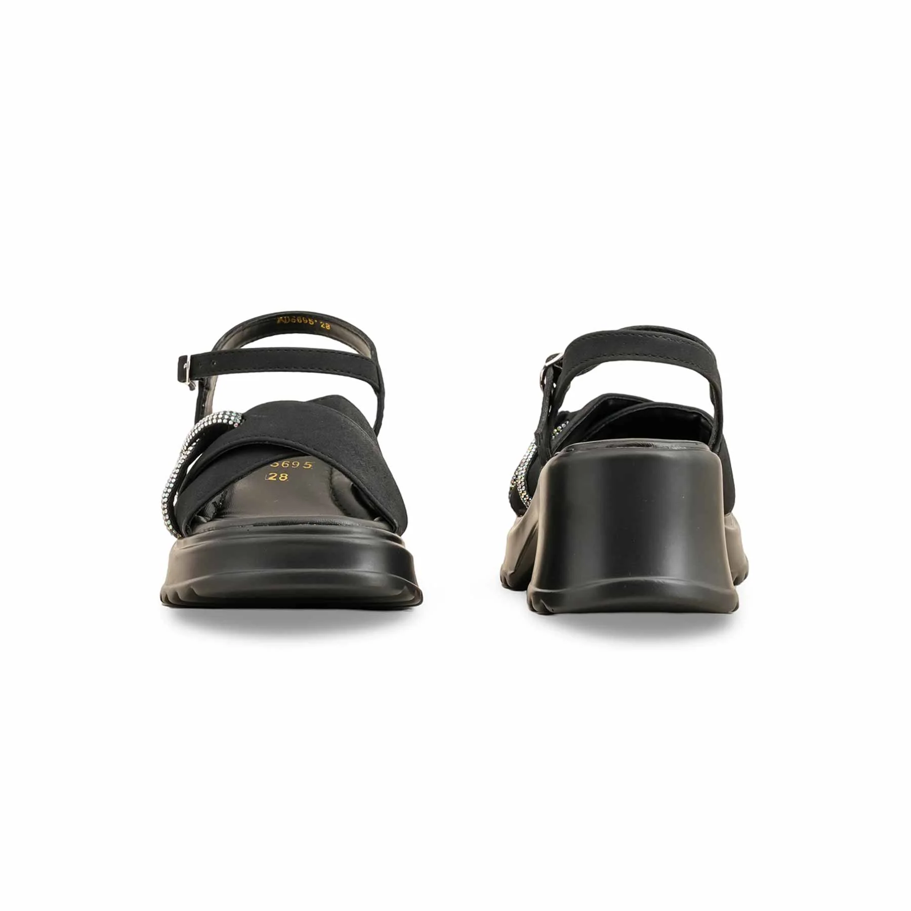 Girls Black Formal Sandal KD5695 - Image 4