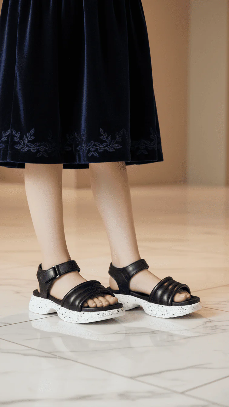 Girls Black Formal Sandal KD5700