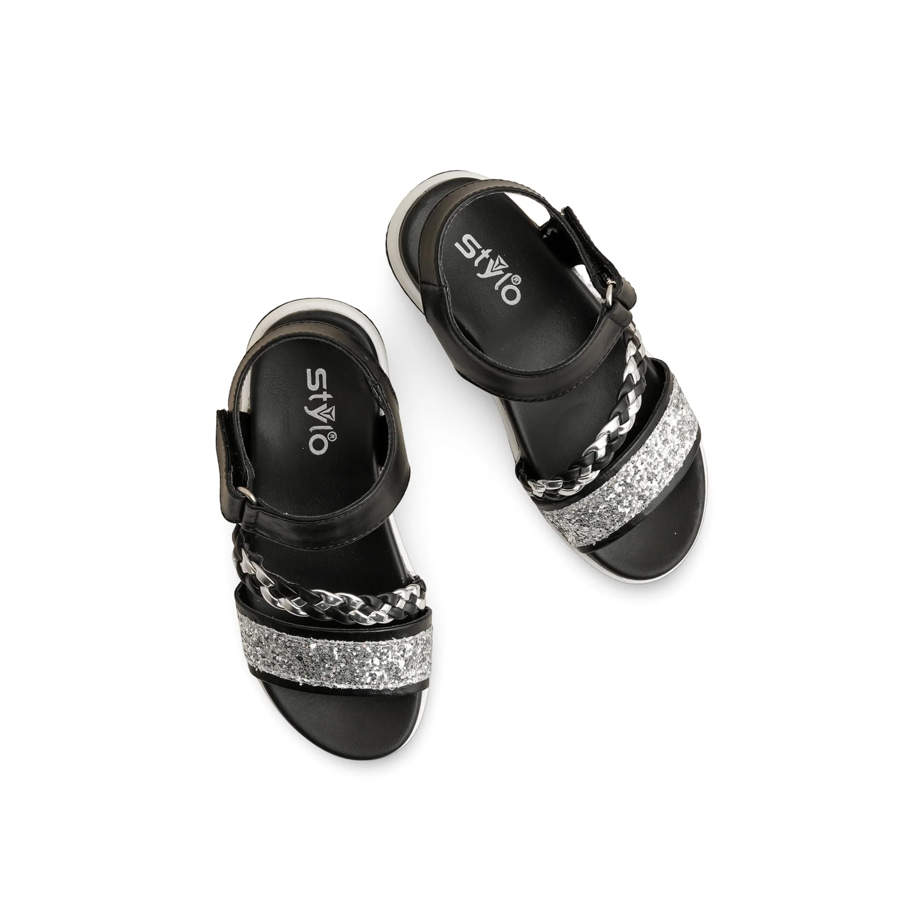 Girls Black Formal Sandal KD5714 - Image 5