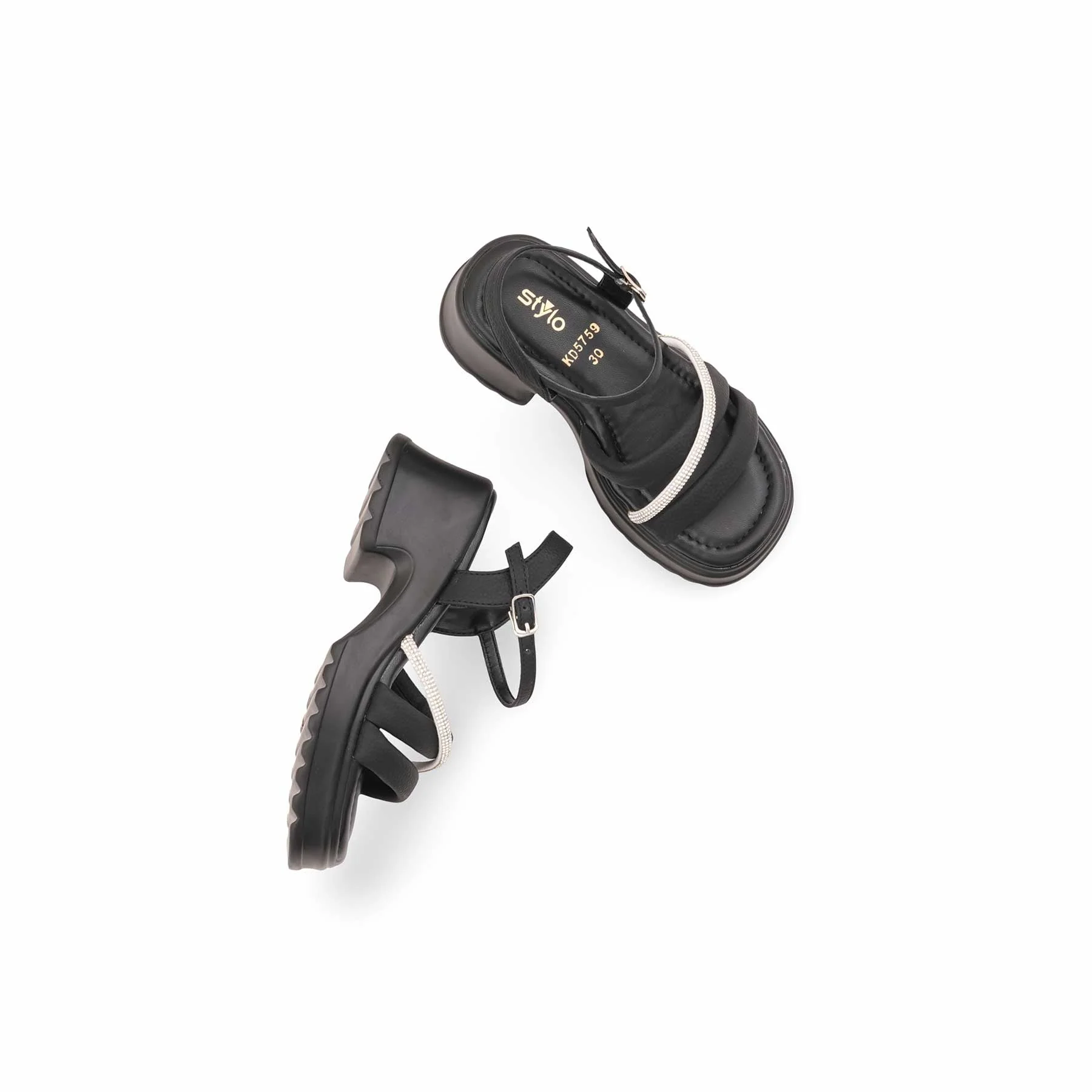 Girls Black Formal Sandal KD5759 - Image 5