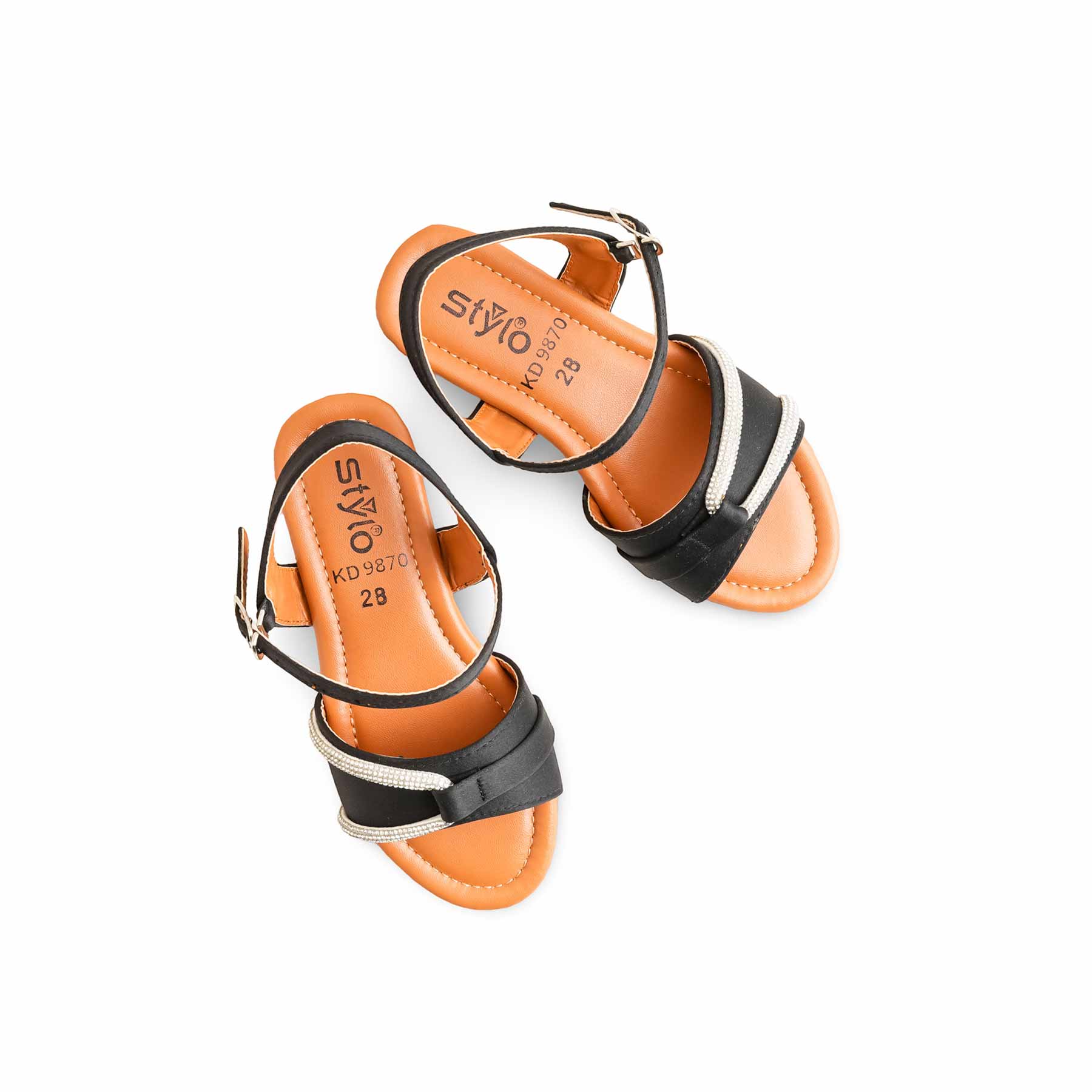 Girls Black Formal Sandal KD9870 - Image 5