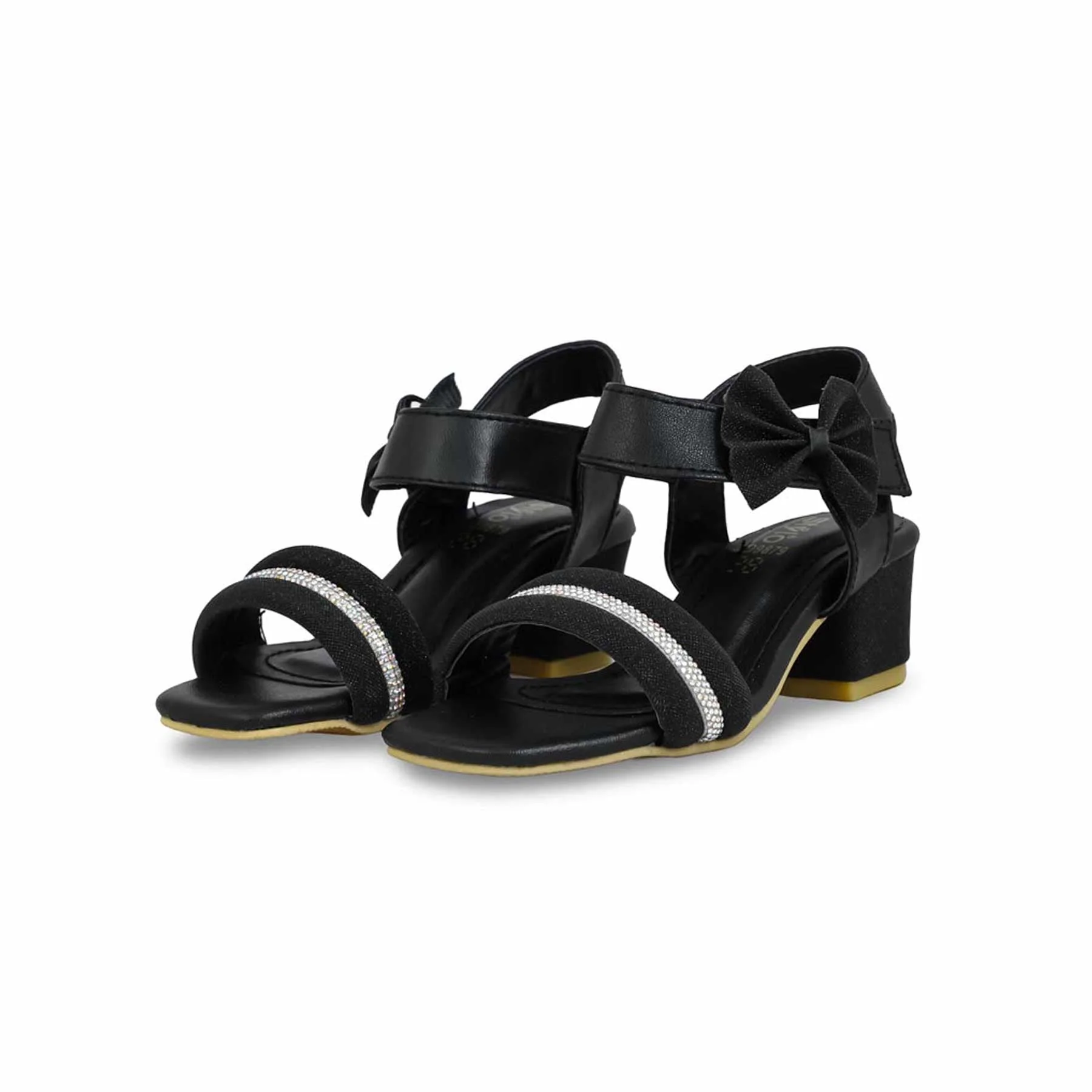 Girls Black Formal Sandal KD9879 - Image 3