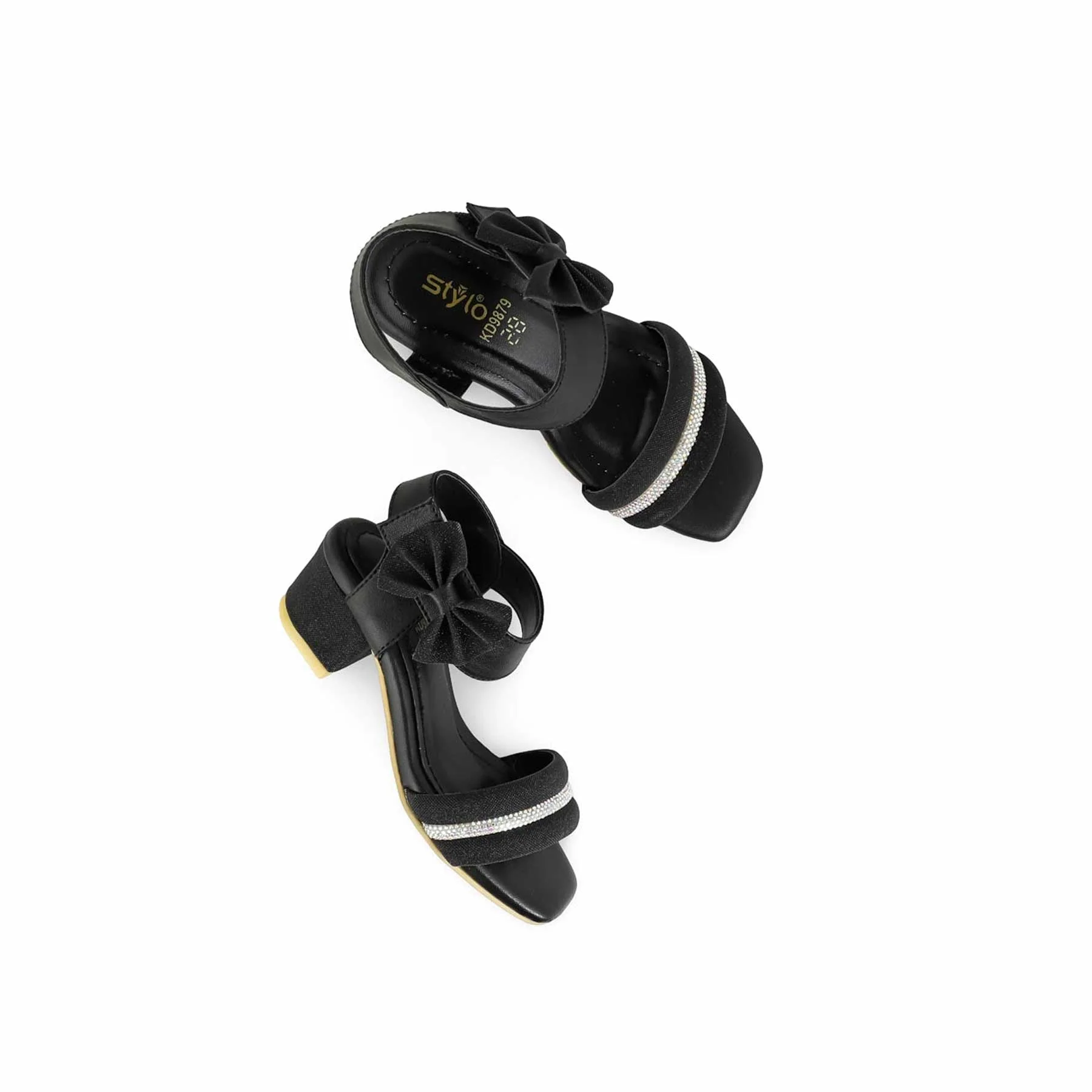 Girls Black Formal Sandal KD9879 - Image 5