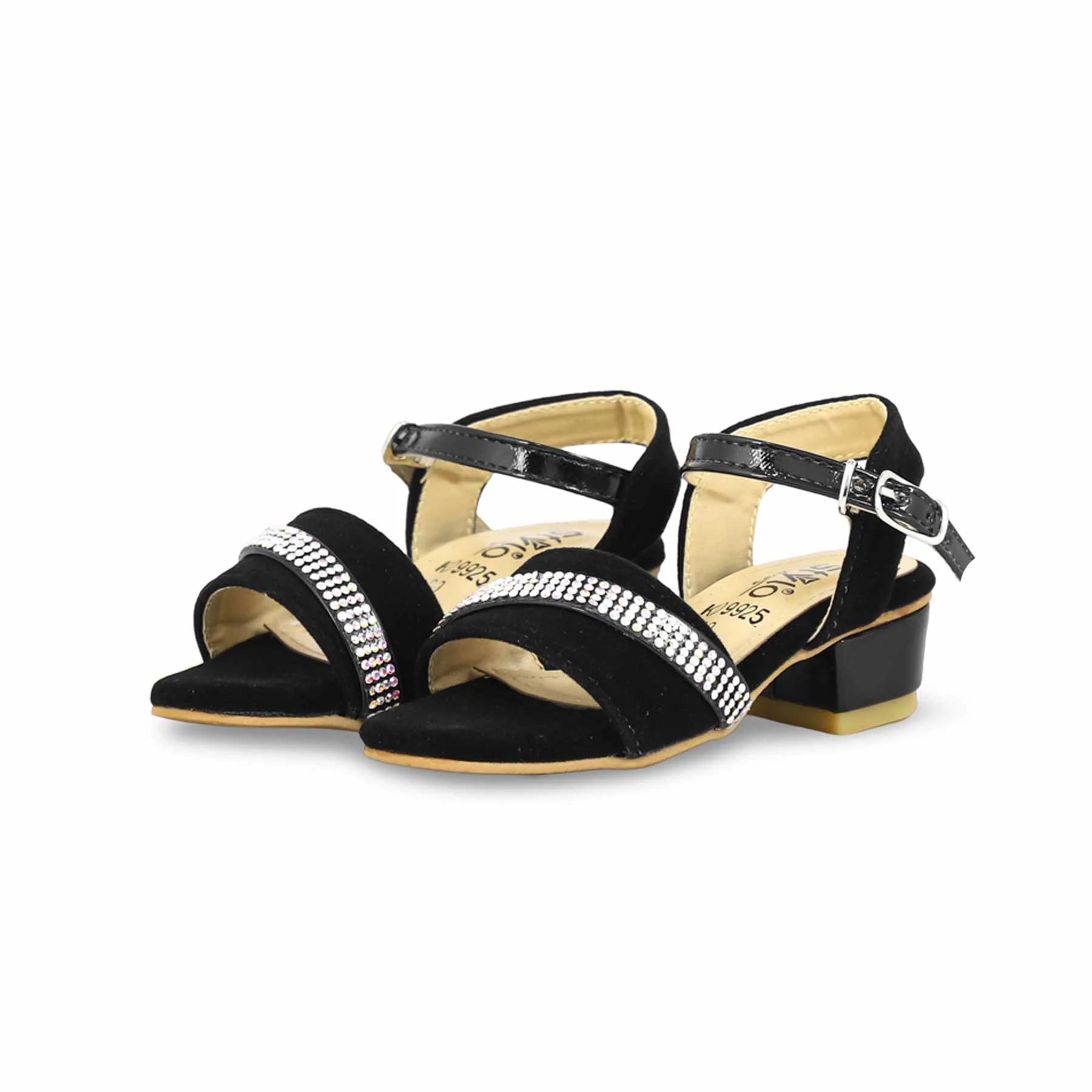 Girls Black Formal Sandal KD9925 - Image 3