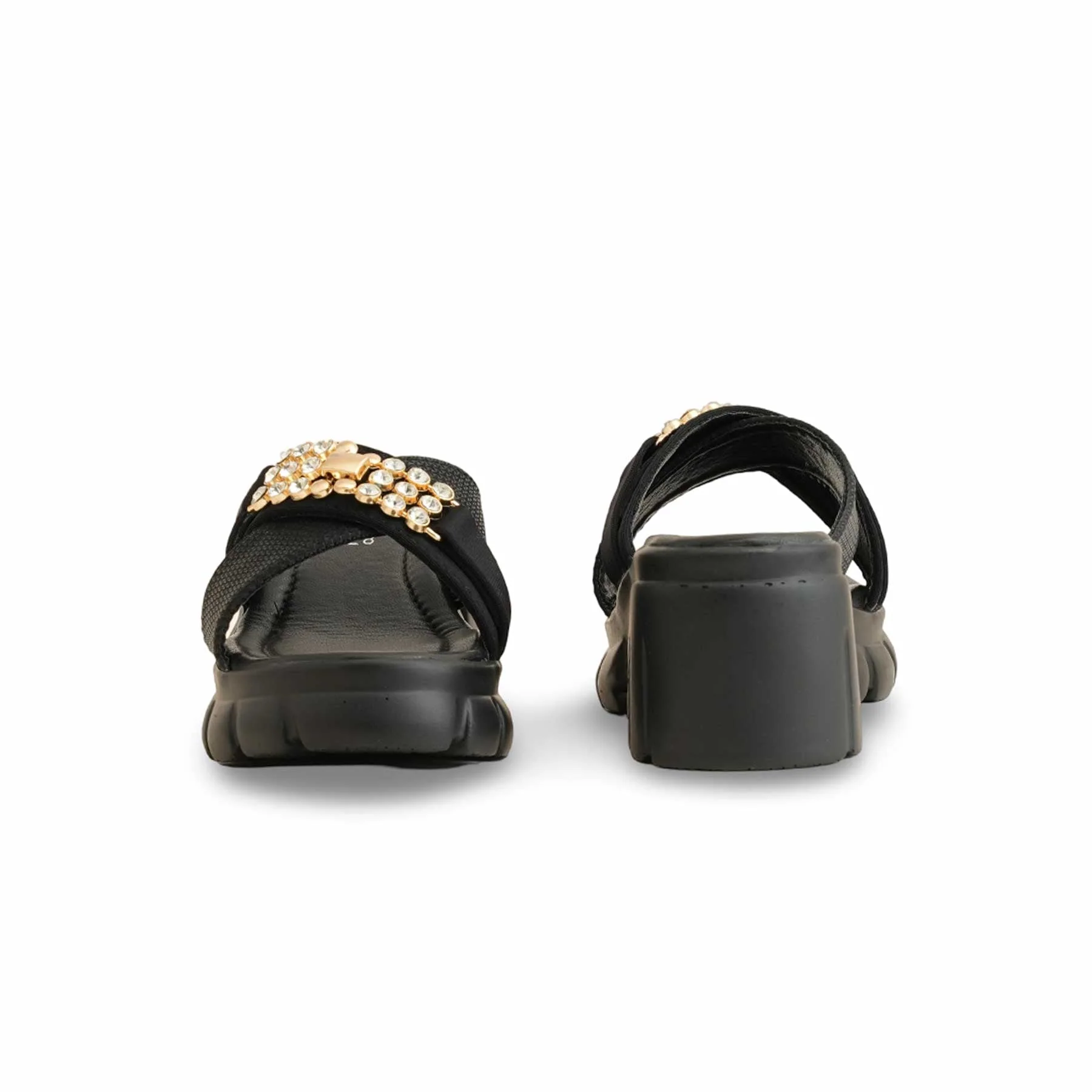 Girls Black Formal Slipper KD5555 - Image 4