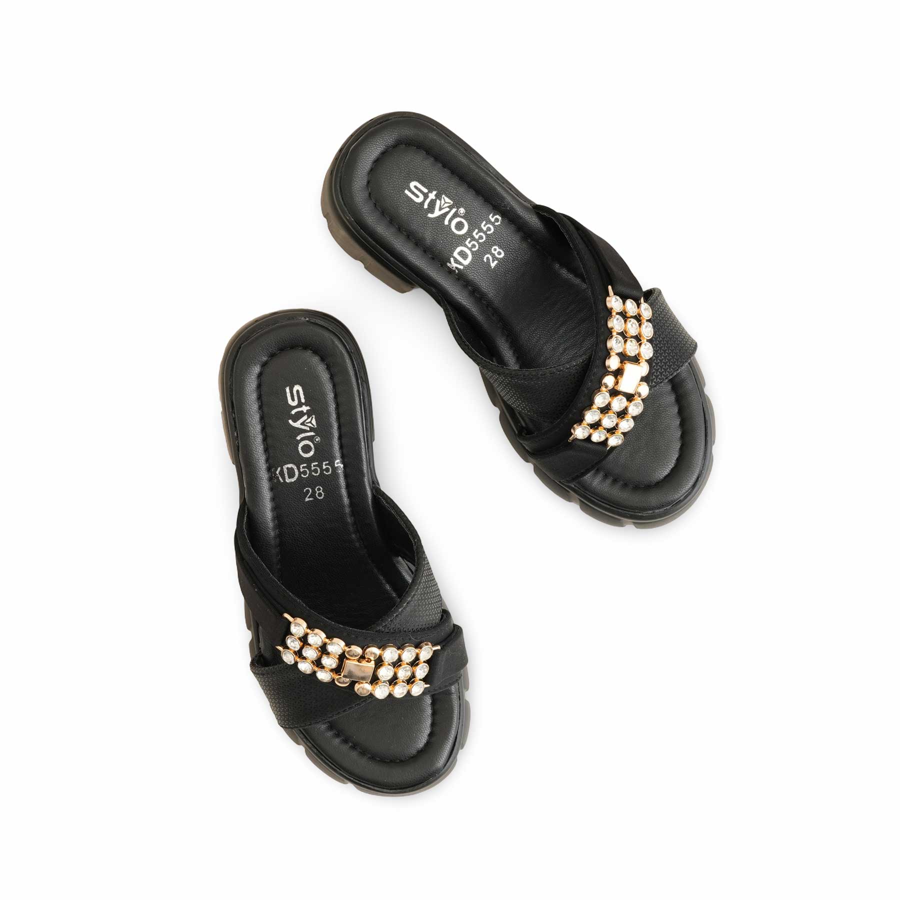 Girls Black Formal Slipper KD5555 - Image 5