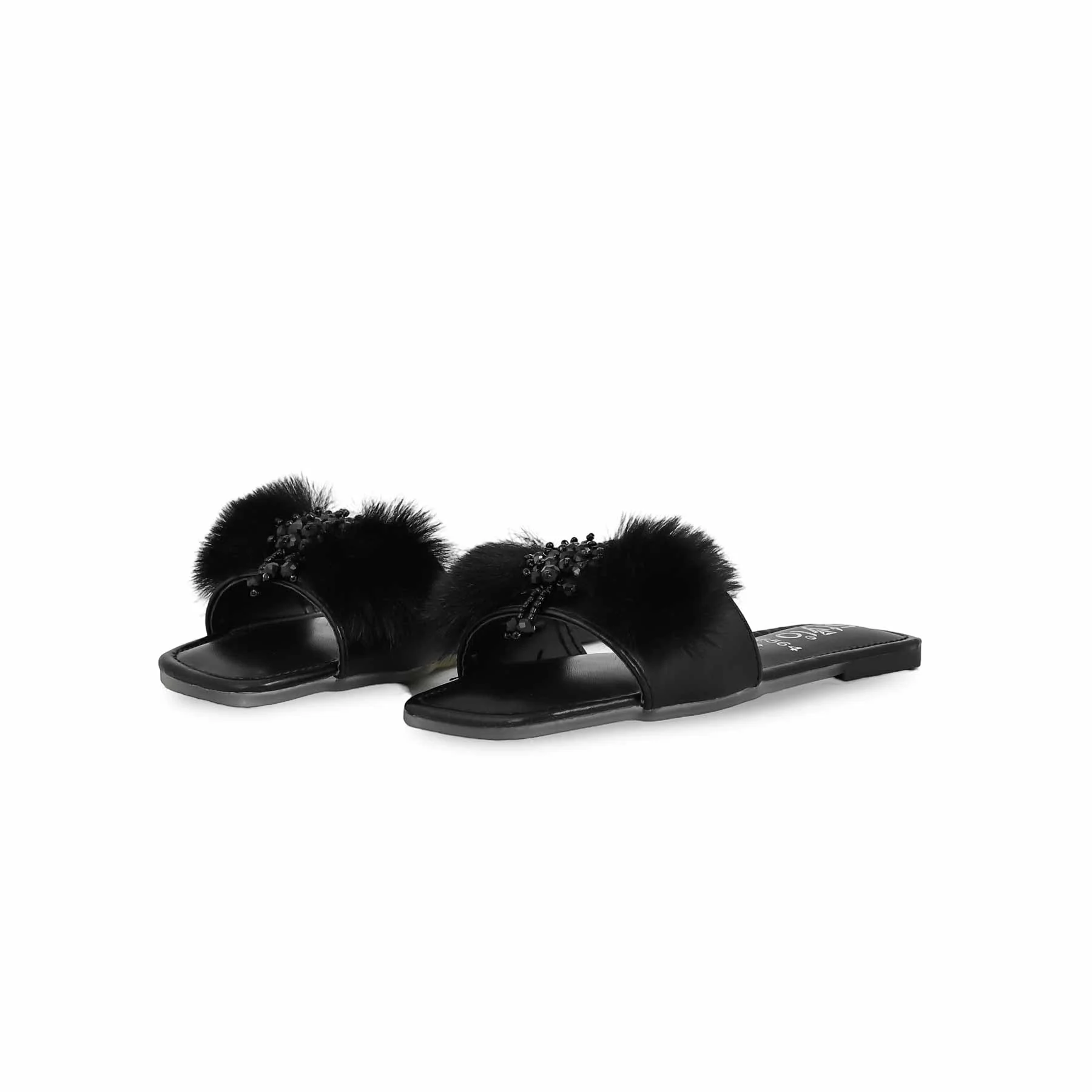 Girls Black Formal Slipper KD5564 - Image 3