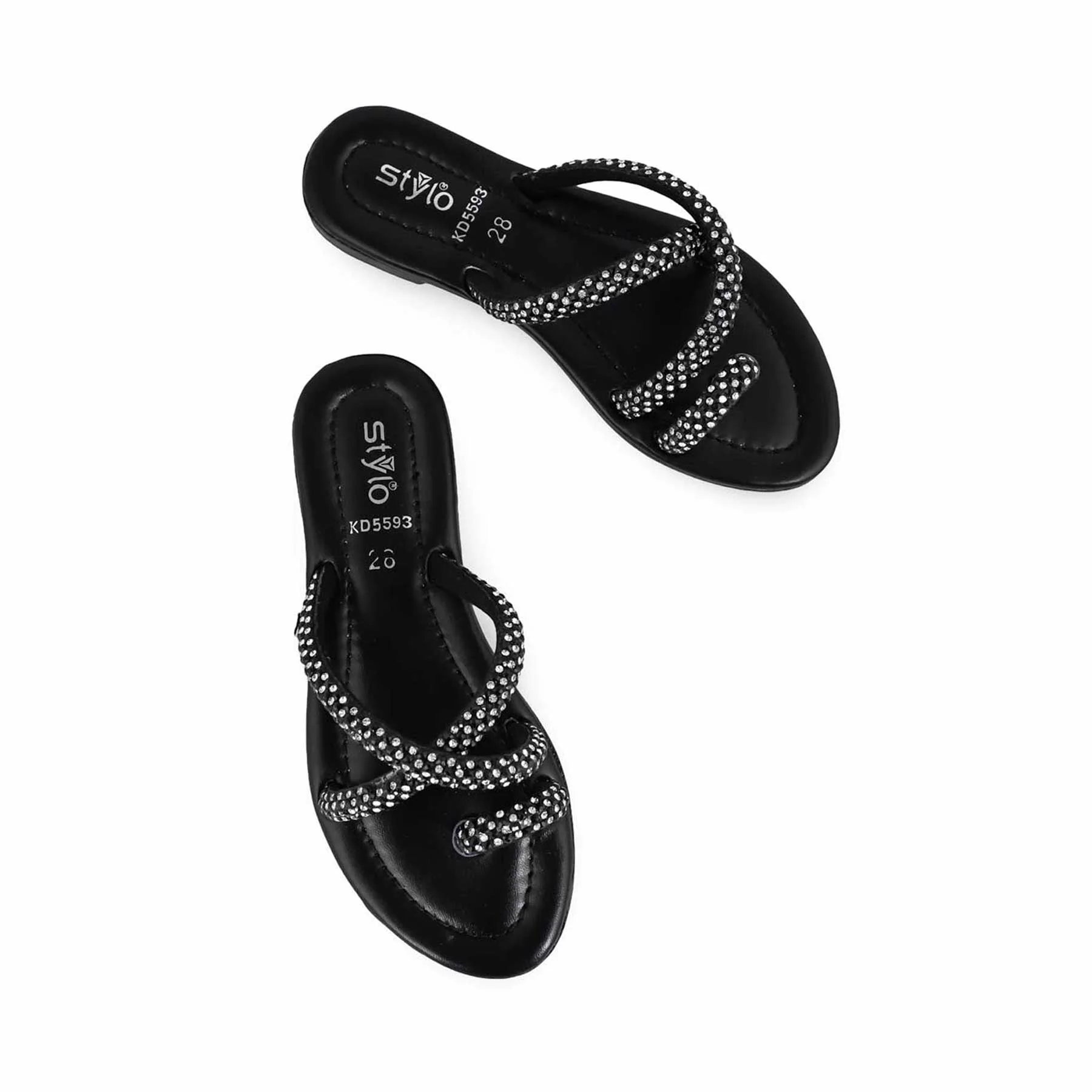 Girls Black Formal Slipper KD5593 - Image 4