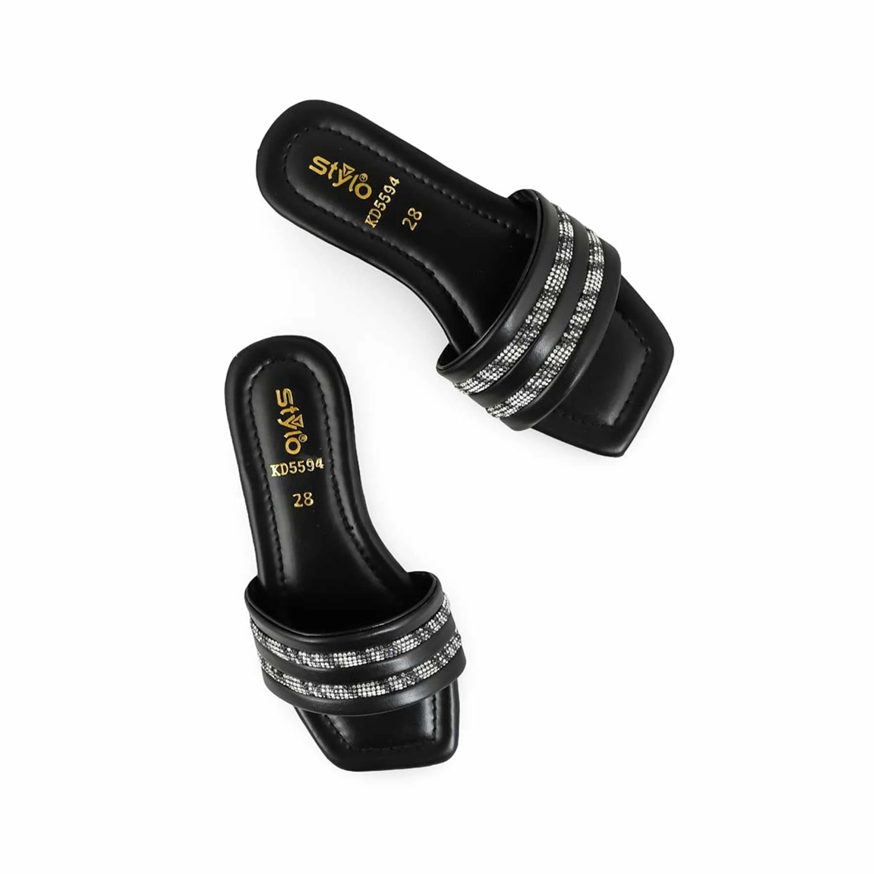 Girls Black Formal Slipper KD5594 - Image 4