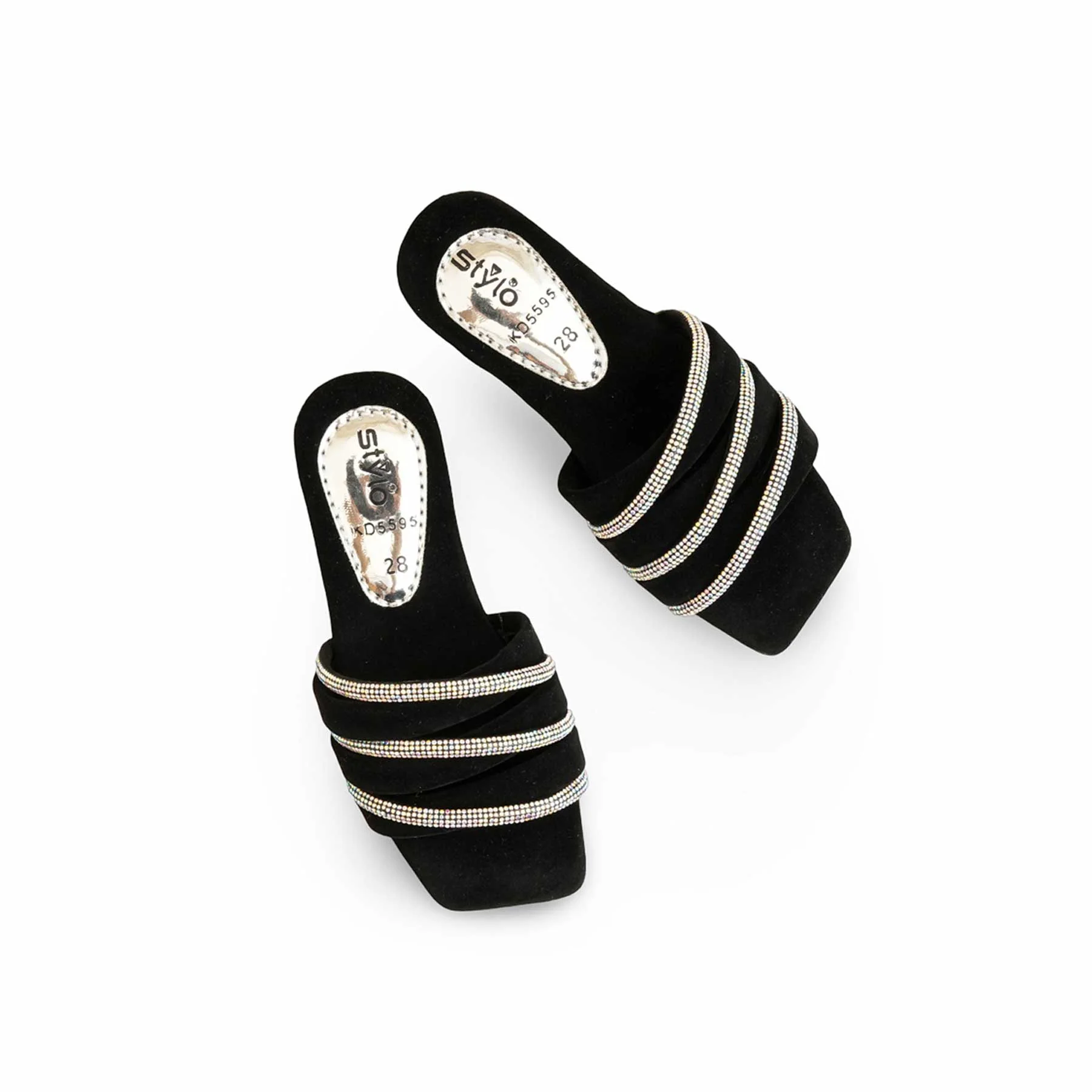 Girls Black Formal Slipper KD5595 - Image 4