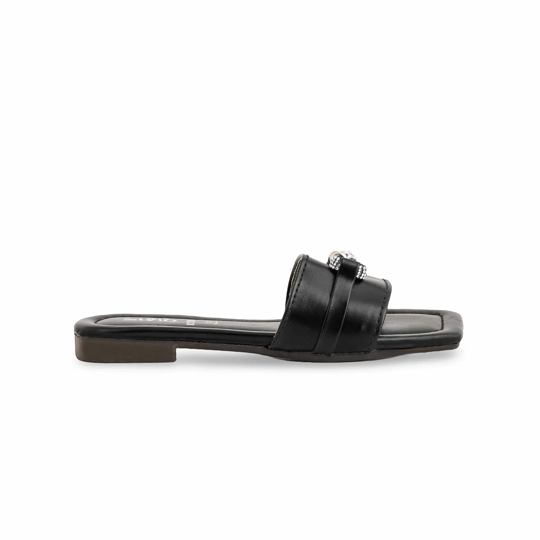 Girls Black Formal Slipper KD5628 - Image 2