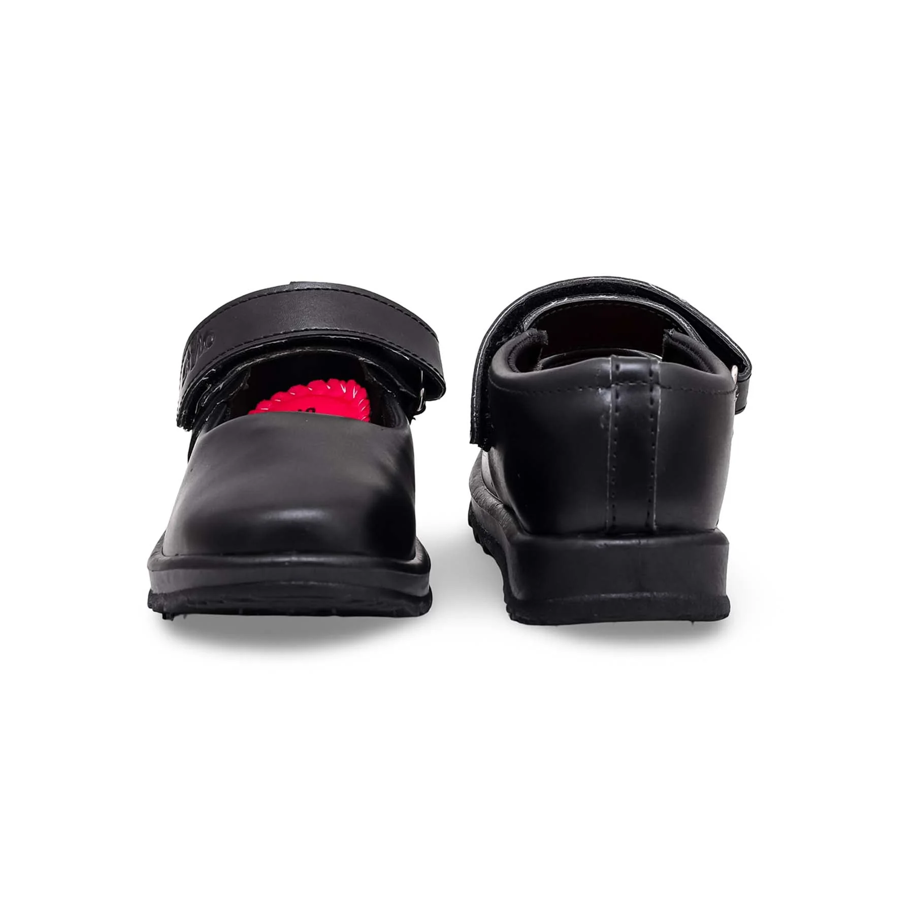 Girls Black Velcro Strap School Shoes SK0048 - Image 4