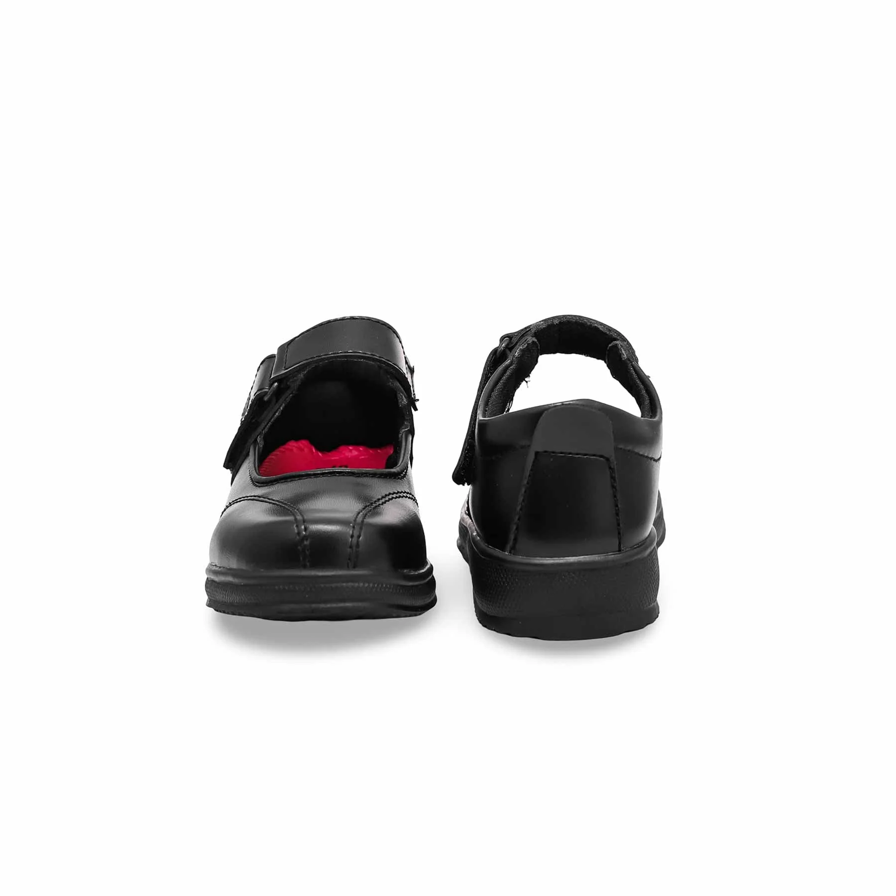 Girls Black Velcro Strap School Shoes SK0052 - Image 4