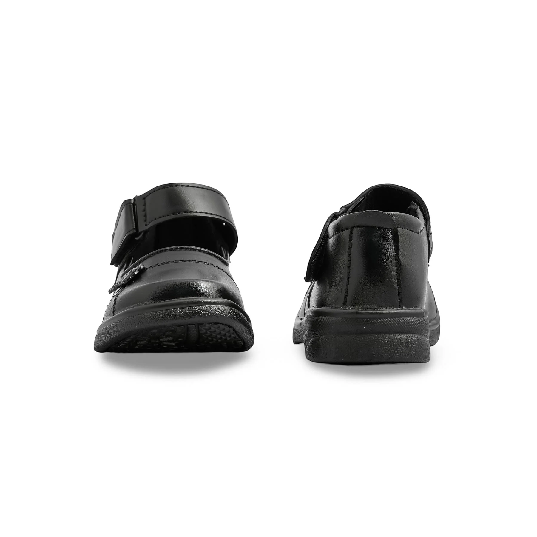 Girls Black Velcro Strap School Shoes SK0069 - Image 4